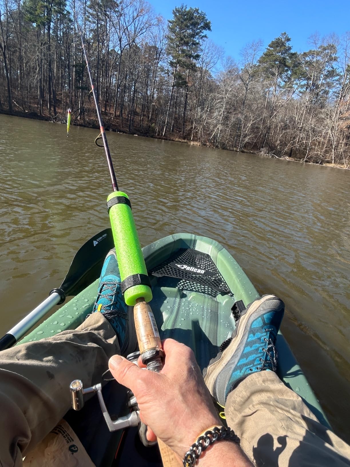 Canoe Anchor Grip - Boat, Float Tube & Kayak Fishing Accessories, Kayaking Equipment - Brush Clamp Anchor with Teeth - Gripper with 15ft Paracord - Rubber Grips - Coated Steel - - Customer Photo 2