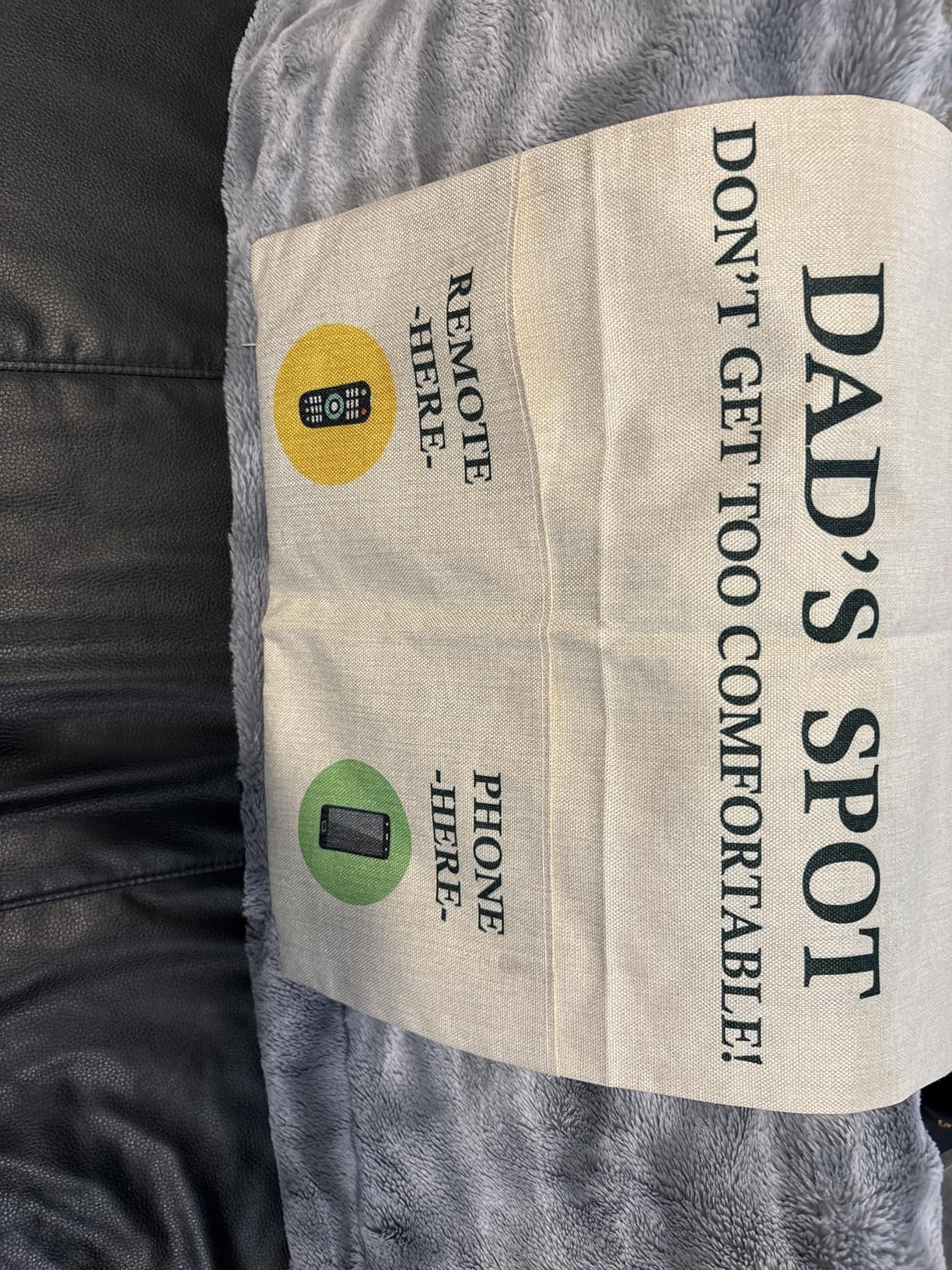 Grandma Gifts, 2-Pocket Grandma's Spot Throw Pillow Covers 18x18 Inch + Engraved Spoon, Birthday Christmas Thanksgiving Day Gifts for Grandma Mom Gigi Nana Mimi - Customer Photo 1