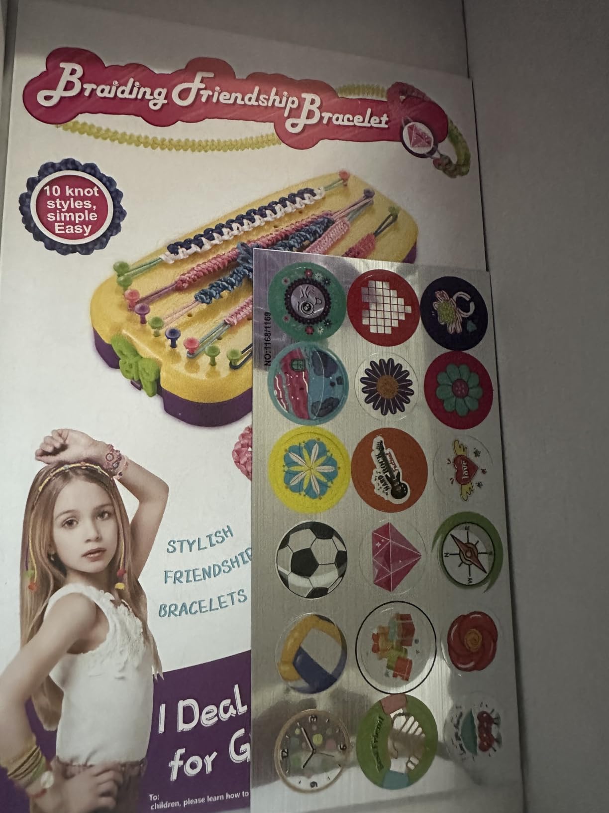 Friendship Bracelet Making Kit Toys, Ages 7 8 9 10 11 12 Year Old Girls Gifts Ideas, Birthday Present for Teen Girl, Arts and Crafts String Maker Tool, Bracelet DIY, Kids Travel Activity Set - Customer Photo 1