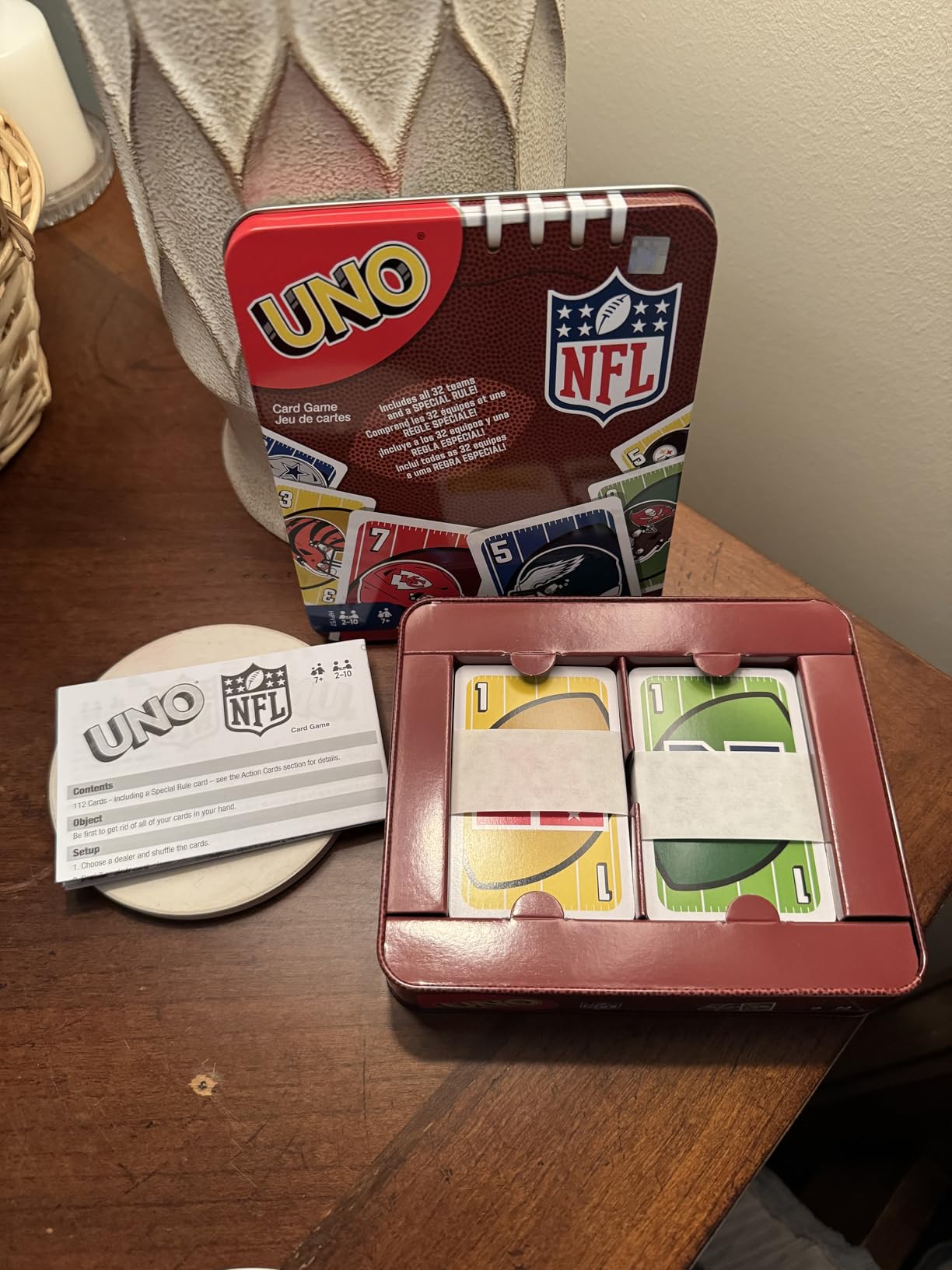 Mattel Games UNO Card Game, Gifts for Kids and Family Night, Themed to Minecraft Video Game, Travel Games, Storage Tin Box (Amazon Exclusive) - Customer Photo 1