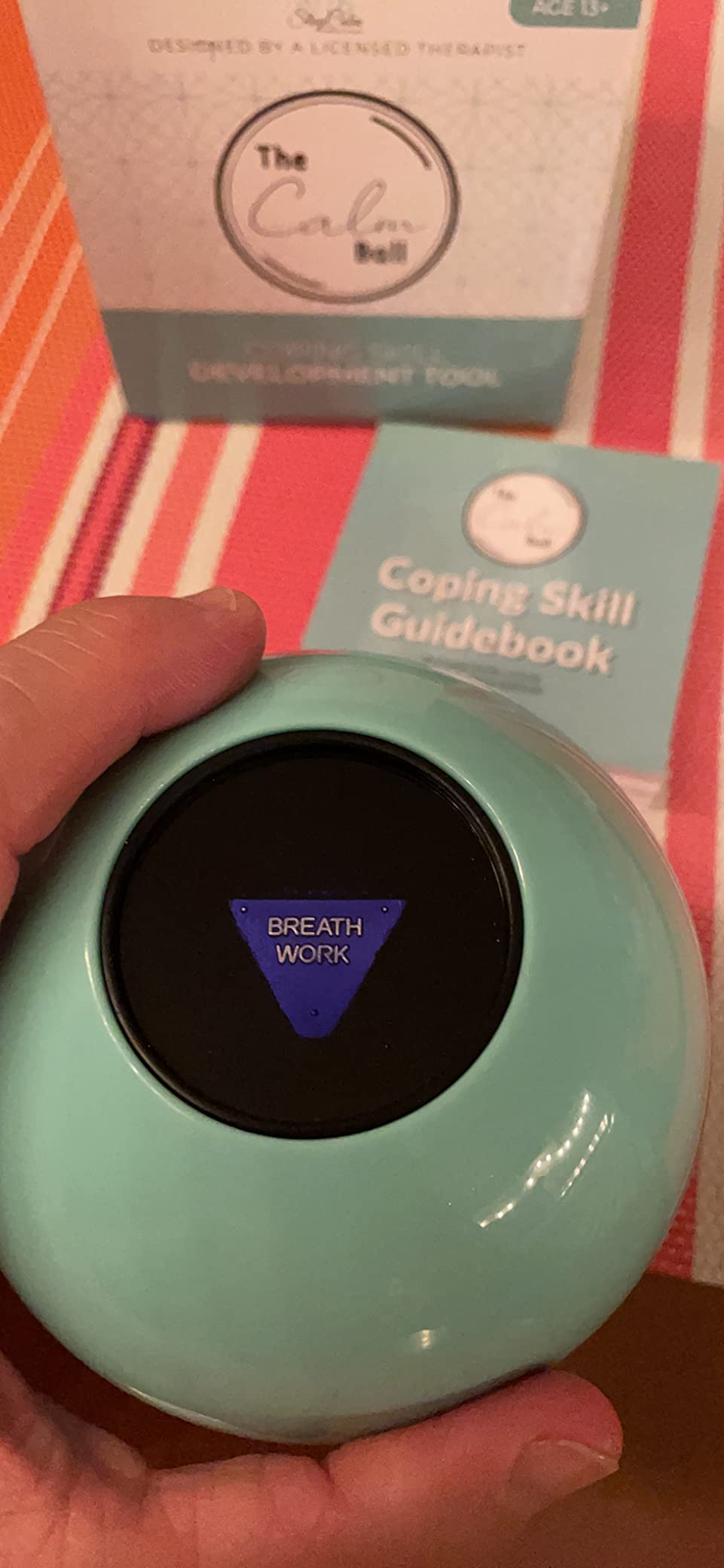 The Calm Ball – Therapist-Designed Coping Skills Magic 8 Ball with 20 Calming Strategies & Guidebook – Emotional Regulation Tool & Mental Health Gift for Teens, Adults, Therapists & Classrooms - Customer Photo 1