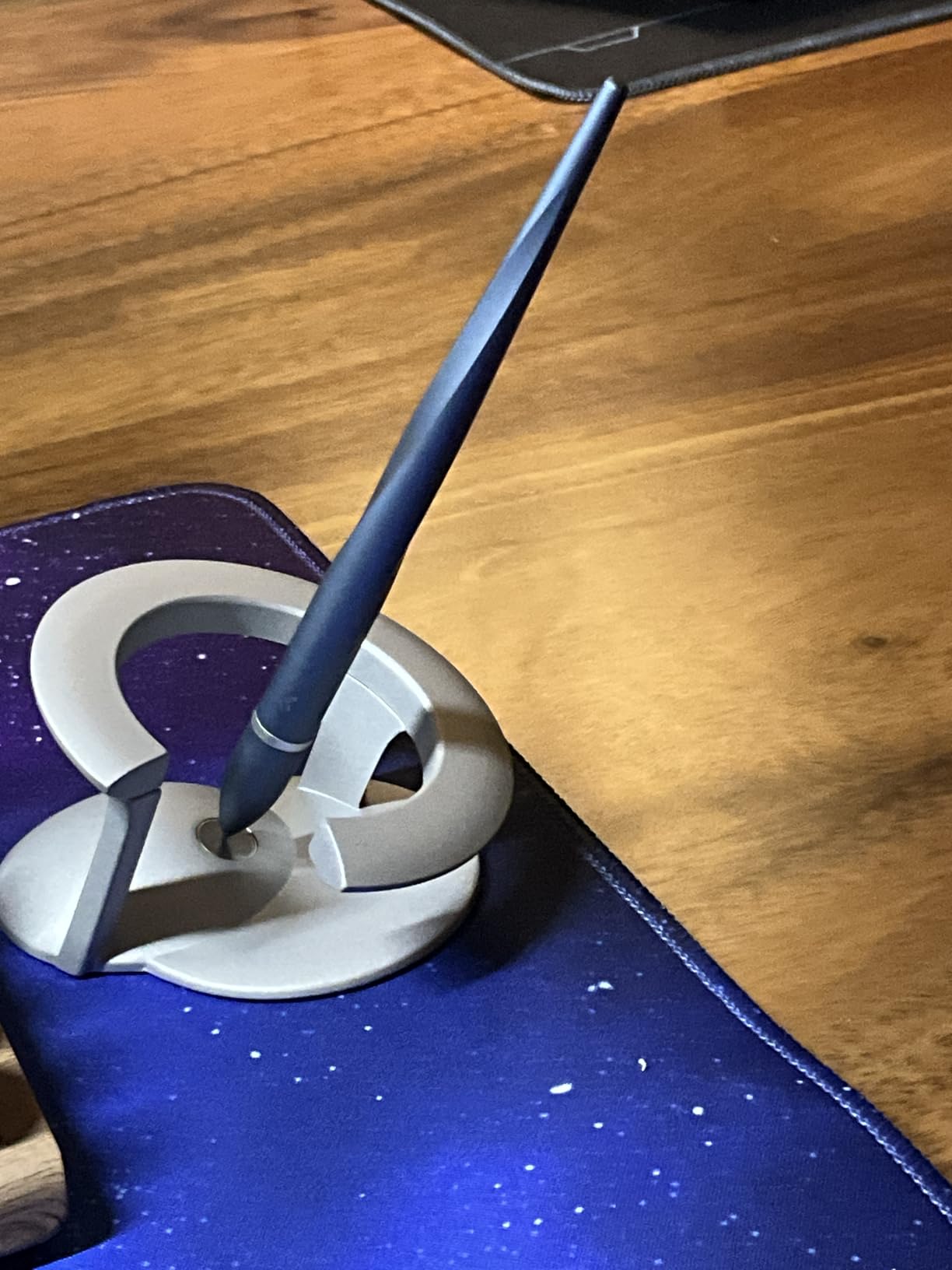 novium Hoverpen Interstellar - Futuristic Luxury Pen Made With Aerospace Alloys, Unique Aesthetic, Free Spinning Executive Pen, Gifts for Men & Women (Neptune Blue) - Customer Photo 2