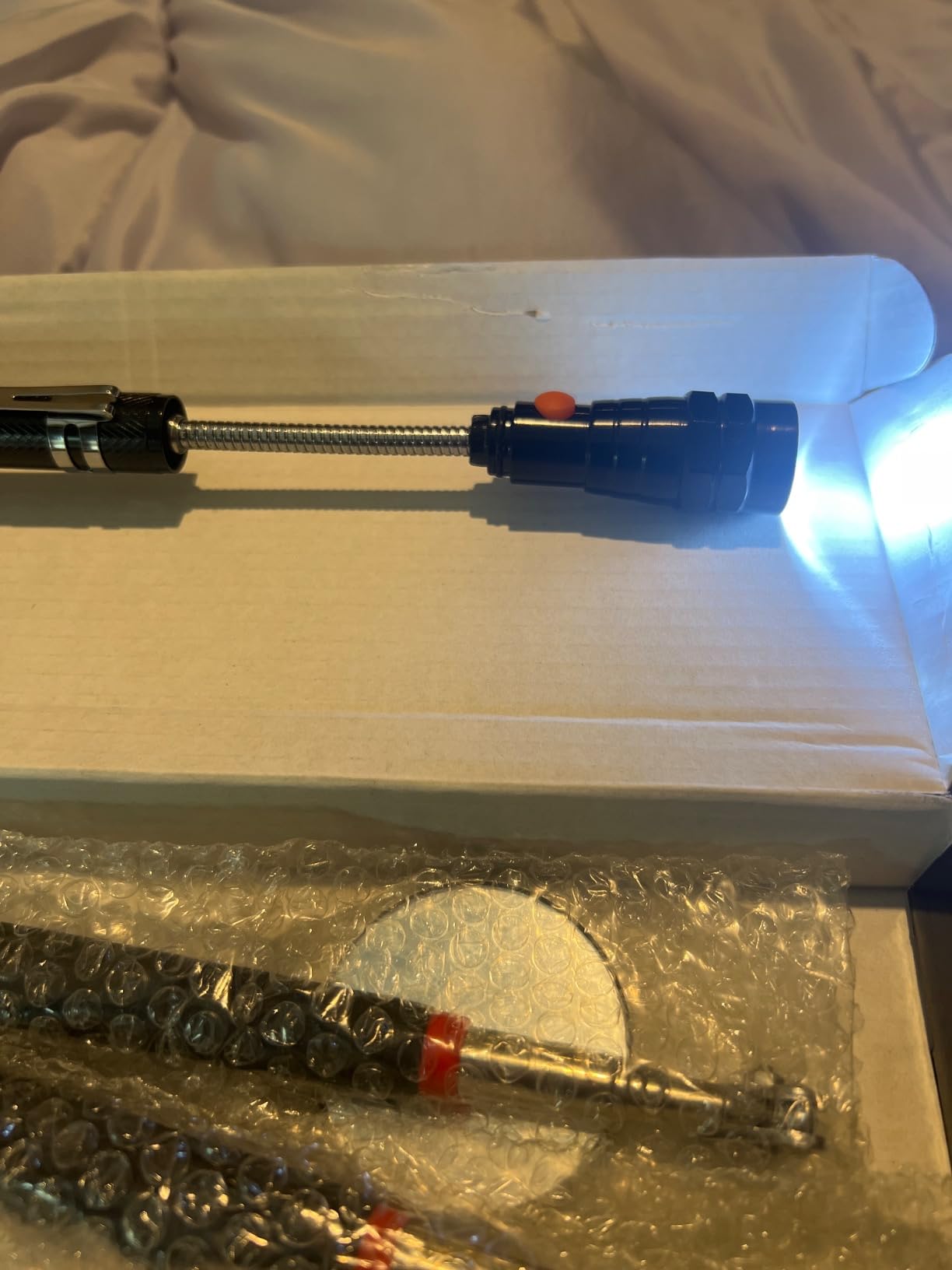 LED Magnetic Pickup Tools, Christmas Stocking Stuffers for Men Adults, Telescoping Magnetic Flashlights with Extendable Magnet Stick, Birthday Gifts for Men, Him, Dad, Boyfriends, Black - Customer Photo 2