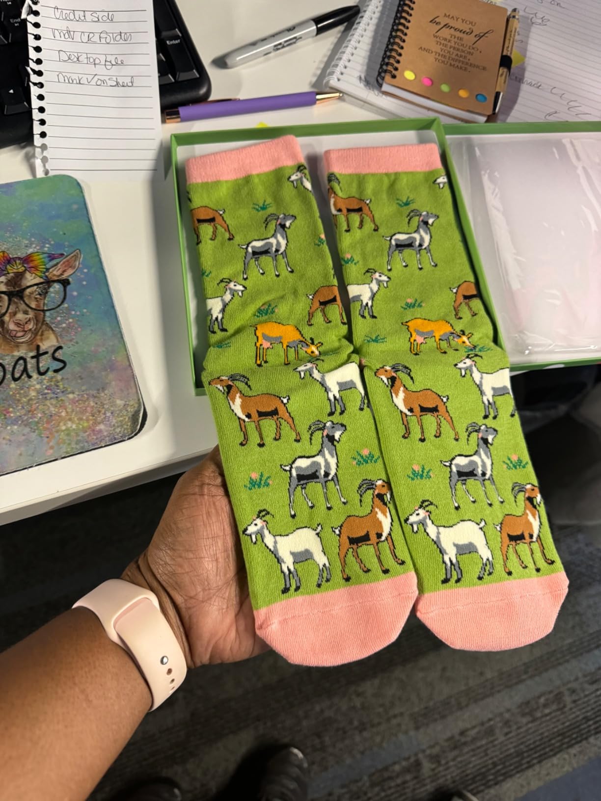 Zmart Funny Animal Socks for Women - Horse Cow Gifts, Pig Goat Duck Chicken Socks for Teens - Customer Photo 1