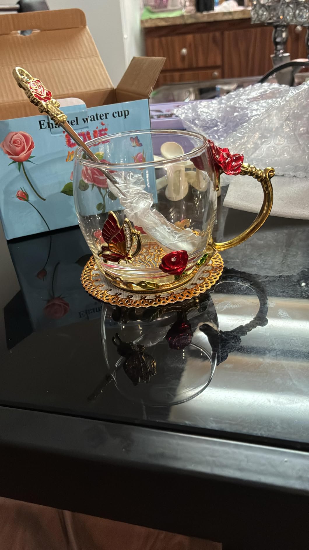 OEAGO Gifts for Mom Women Stocking Stuffers for Women Christmas Glass Coffee Enamels Mug Valentines Day Gifts for Her Girlfriend Wife Best Birthday Valentine's Mothers Day from Daughter Son Tea Cup Customer Review OEAGO Gifts for Mom Women Stocking Stuffers for Women Christmas Glass Coffee Enamels Mug Valentines Day Gifts for Her Girlfriend Wife Best Birthday Valentine's Mothers Day from Daughter Son Tea Cup - Customer Photo 1