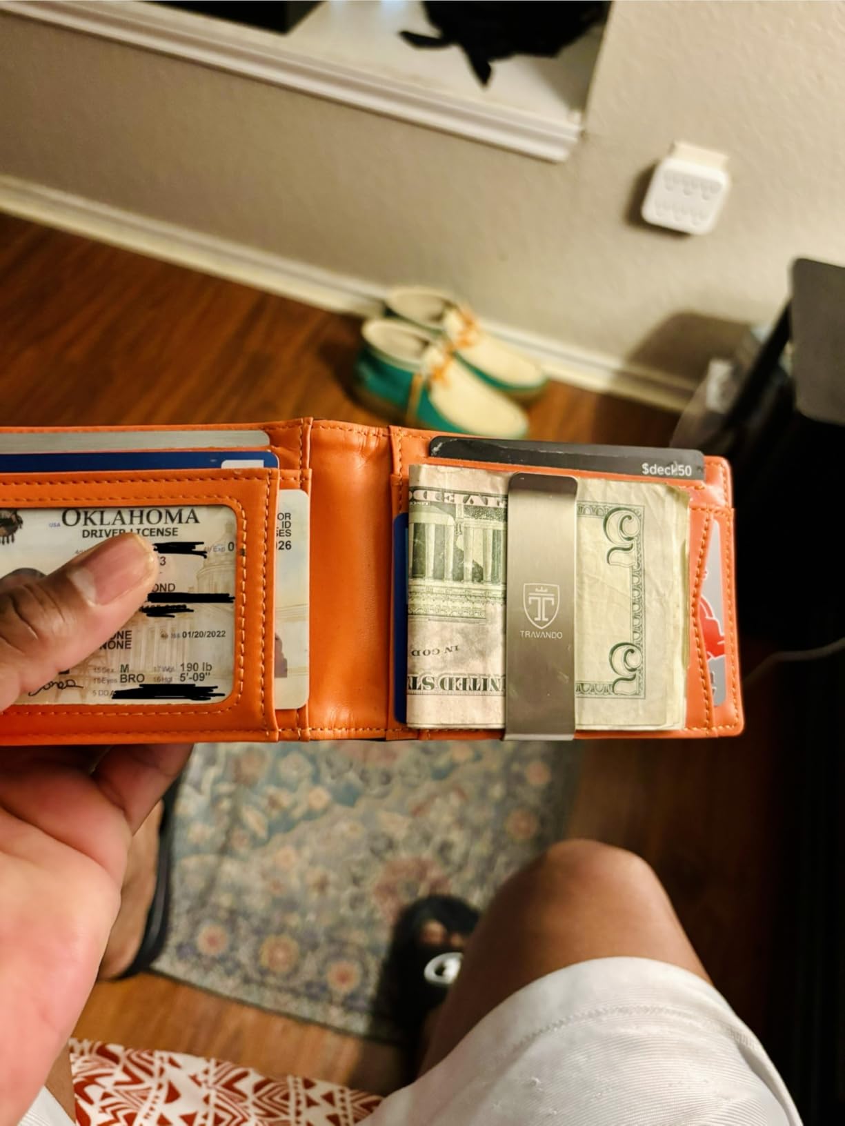 TRAVANDO AirTag* Wallet Mens Wallet with Money Clip Air Tag Wallet Card Holder RFID Blocking Bifold Gifts for Men - Customer Photo 2