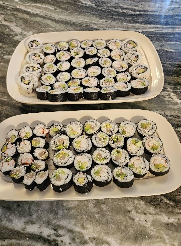 Alas Complete 20 Piece Sushi Making Set - Kit for Beginners & Pros with Knife, 2 Mats, Rice Bazooka and Dipping Plate - Customer Photo 2