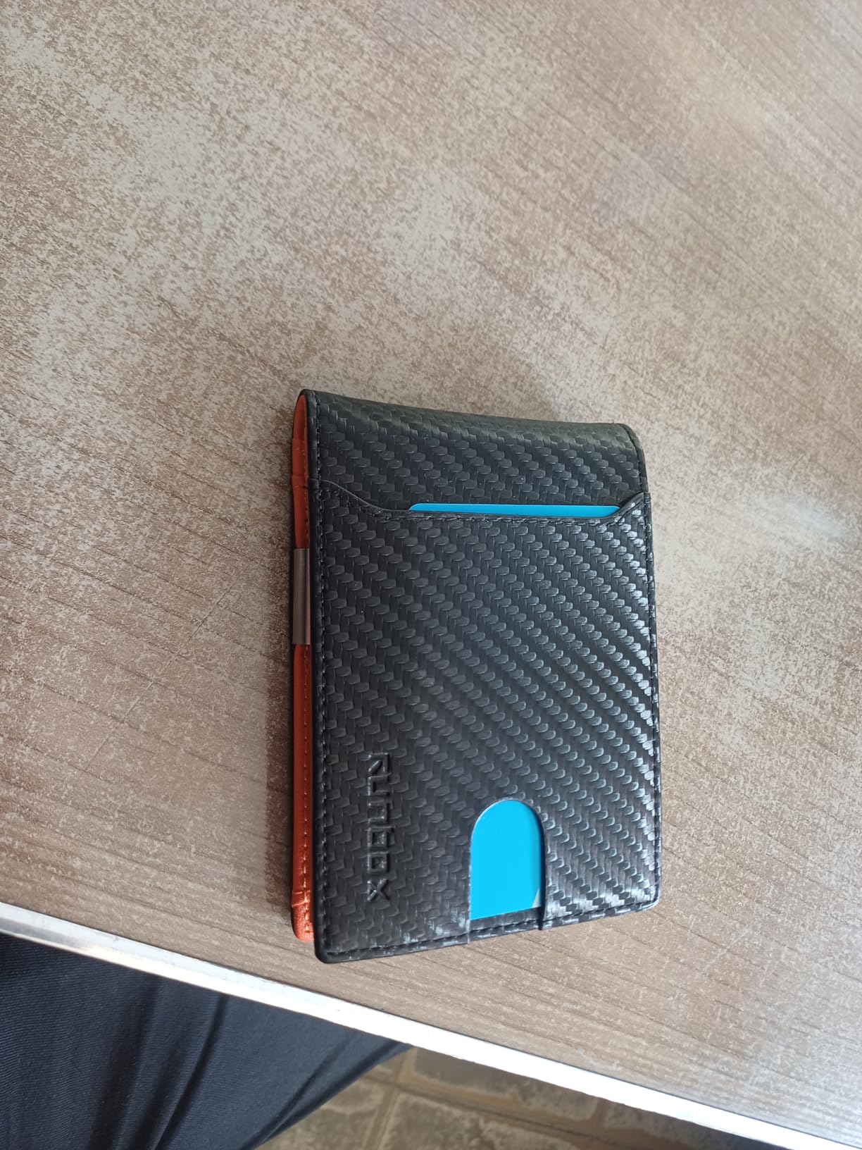 RUNBOX Slim Wallets for Men - Leather Money Clip Mens Wallet - RFID Blocking Front Pocket Bifold Wallet - Thin Credit Card Holder with Gift Box - Customer Photo 1