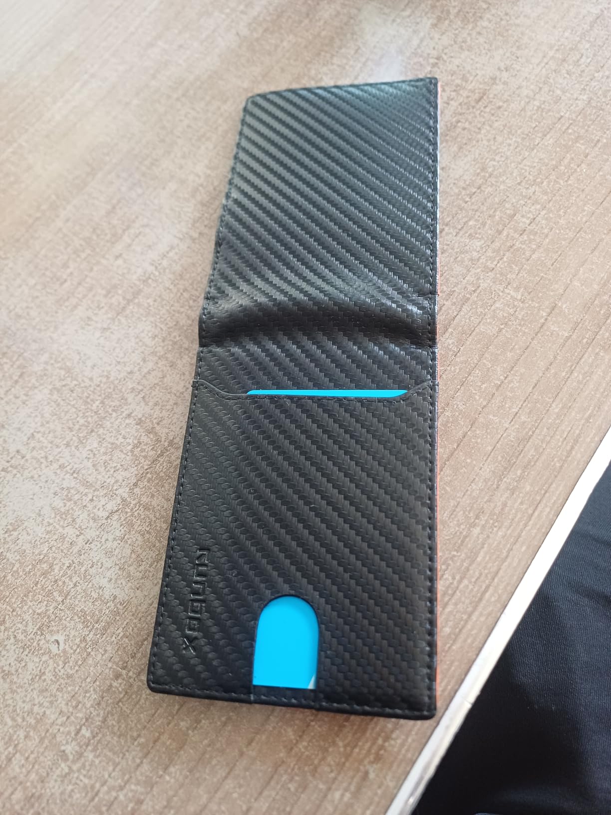 RUNBOX Slim Wallets for Men - Leather Money Clip Mens Wallet - RFID Blocking Front Pocket Bifold Wallet - Thin Credit Card Holder with Gift Box - Customer Photo 2