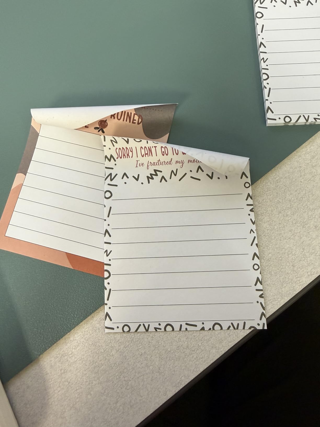 Funny Notepads with Sayings Sticky Funny Office Supplies to Do List Sarcastic Work Assorted Notepad for Workers, 12 Designs, 3 x 3.93 Inch(Cute Style) - Customer Photo 1