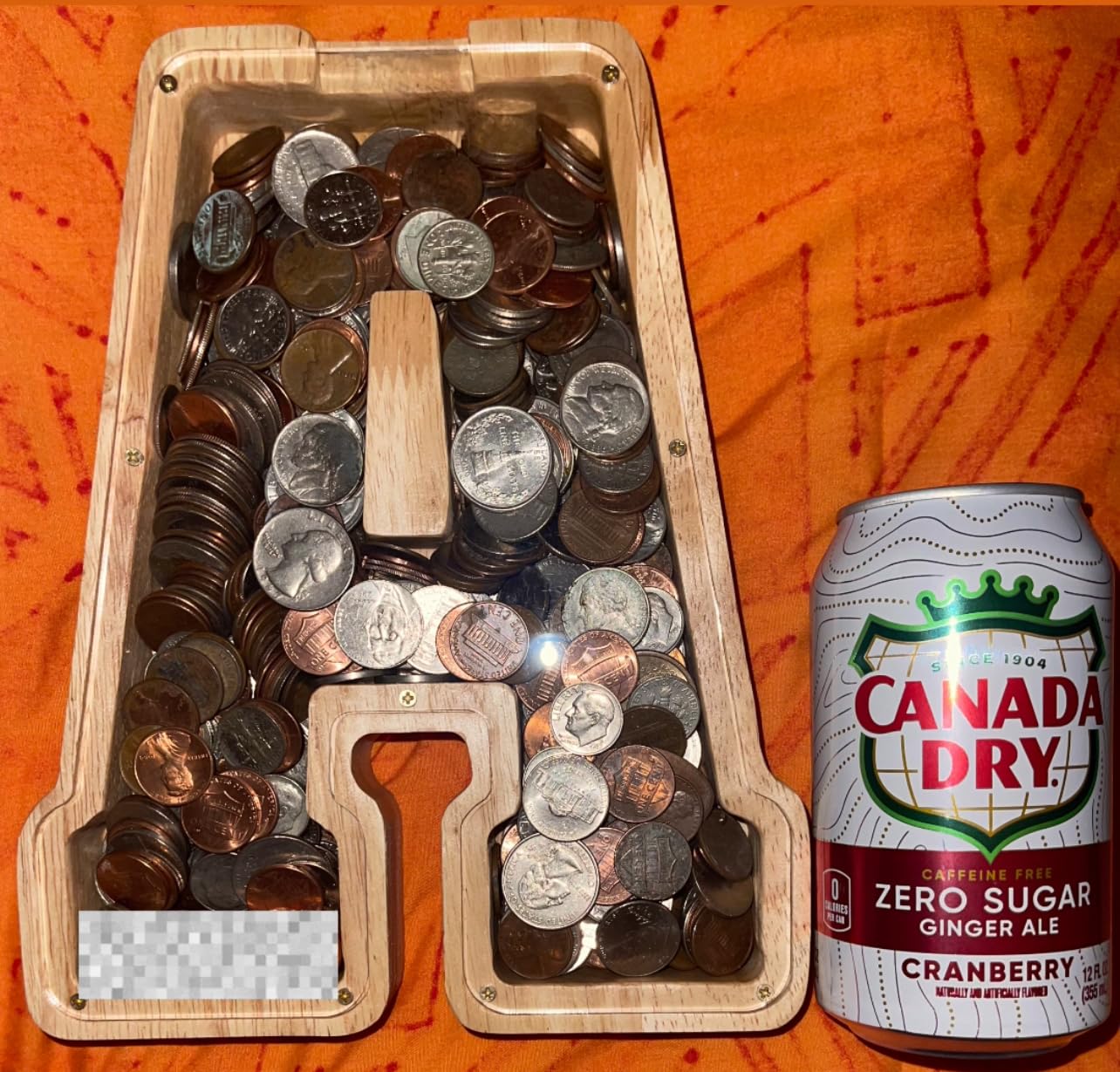 SummiDate Wooden Letter Piggy Bank for Kids| Piggy Bank for Boys Girls Toddler| Alphabet E Money Bank| Personalized Initial Wood Coin Bank Birthday for Kids (E) - Customer Photo 1