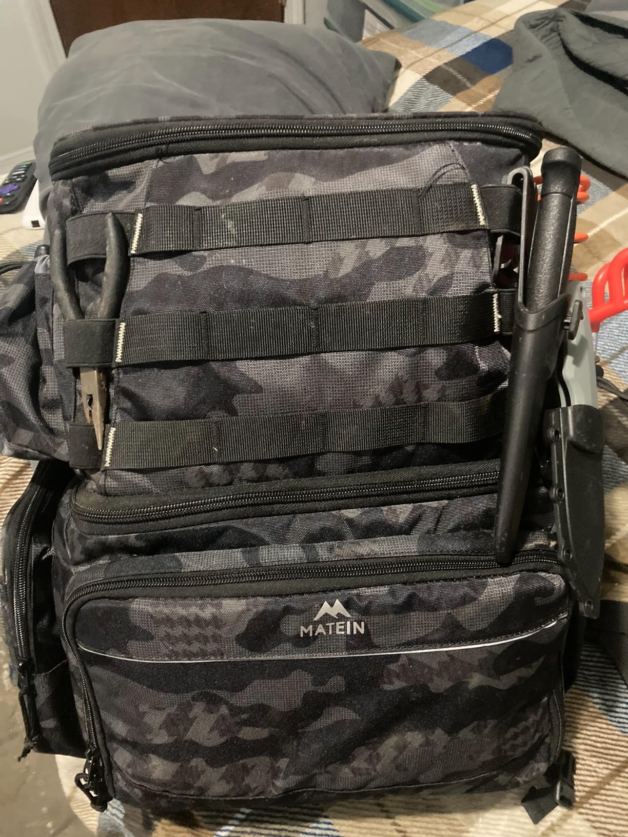 MATEIN Fishing Backpack, Water Resistant Fishing Tackle Box Bag with Rod Holders & Cooler, Gear Gifts for Men - Customer Photo 1