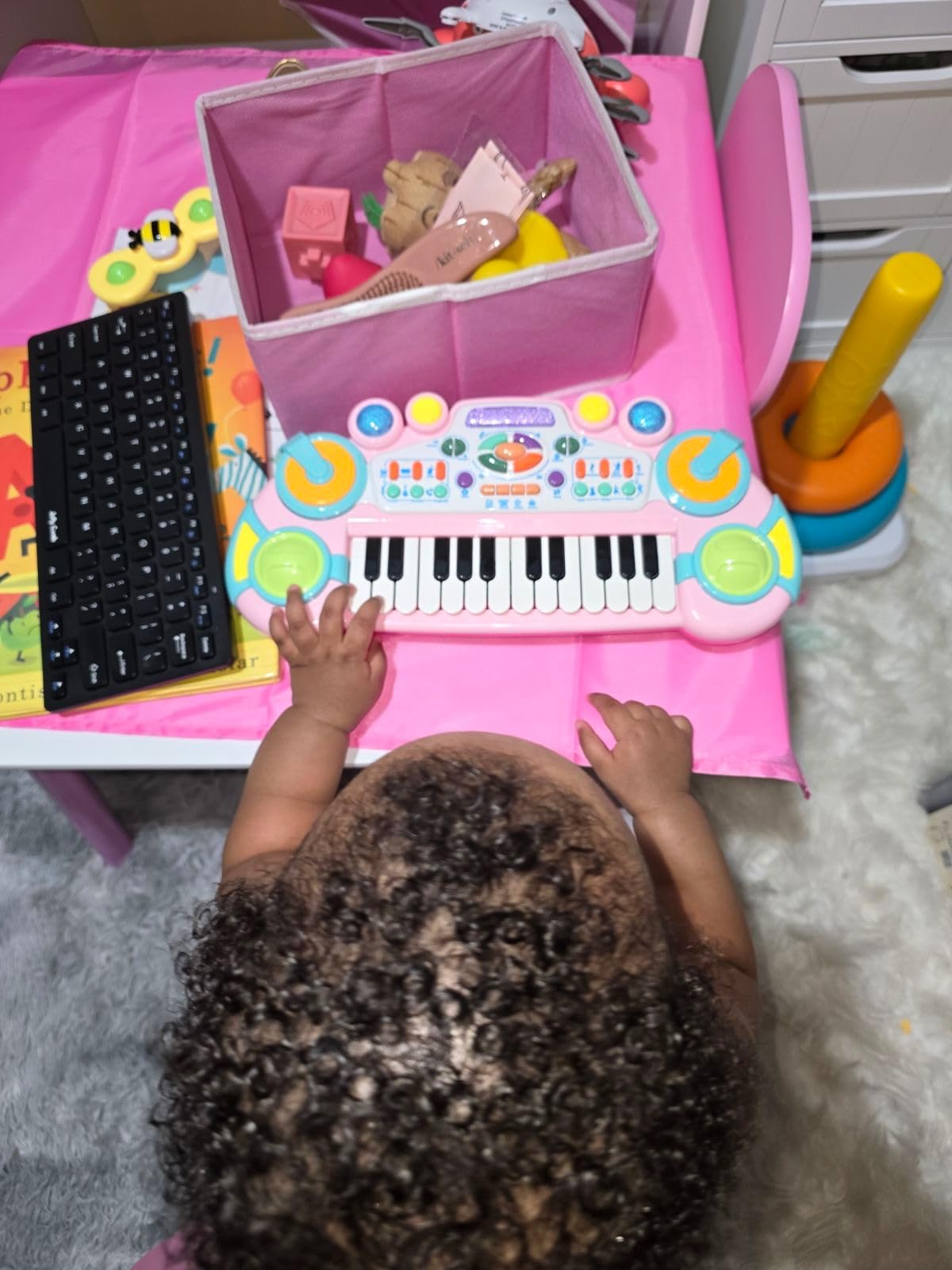 Cozybuy Toddler Piano Toy Keyboard, 24 Keys Toy Piano for Baby, Multifunctional Baby Pianos Girl Toys Kids Keyboard for Toddlers, Birthday for 1-4 Years Old Boys Girls Gifts Customer Review Cozybuy Toddler Piano Toy Keyboard, 24 Keys Toy Piano for Baby, Multifunctional Baby Pianos Girl Toys Kids Keyboard for Toddlers, Birthday for 1-4 Years Old Boys Girls Gifts - Customer Photo 3