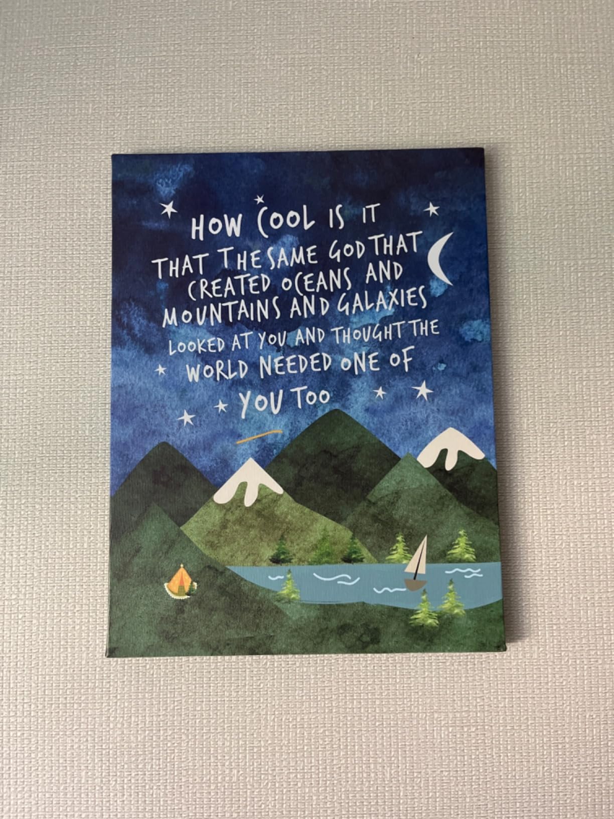 Same God Creation Wall Art,Mountain Wall Art for Nursery Toddler Boy Room Decor,Inspirational Wall Decor Christian Kids Canvas Framed Poster Print,Adoption Gifts First Communion Gifts for Boys - Customer Photo 1