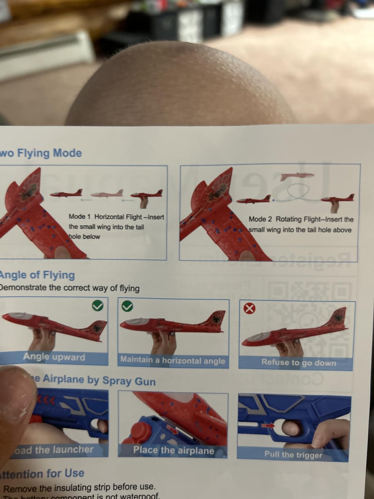 Fuwidvia 3 Pack Airplane Launcher Toys, 13.2'' LED Foam Glider Plane Toy for Boys, 2 Flight Modes Outdoor Flying Toys Birthday Gifts for Boys Girls 4 5 6 7 8 9 10 11 12 Year Old (Blue&Green&Orange) - Customer Photo 3