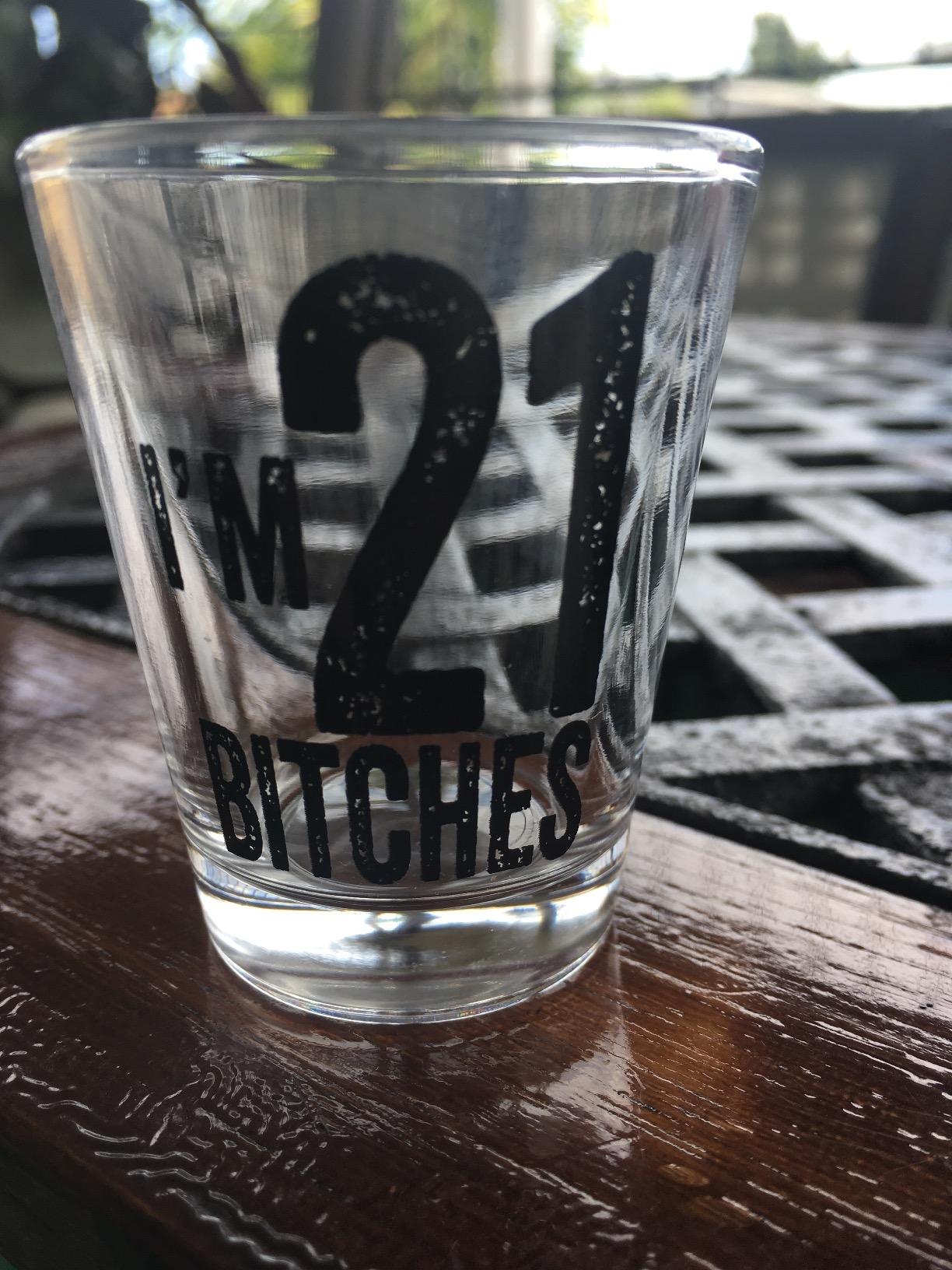 Make Em Laugh Level 21 Unlocked Shot Glass – Funny 21st Birthday Shot Glass for Him or Her – Celebrate Turning Twenty-One with Party Supplies and Drinking Gifts for Men and Women - Customer Photo 5