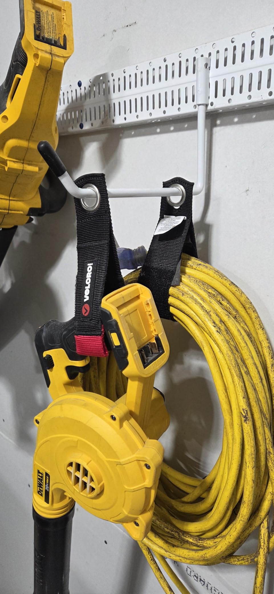 VELCRO Brand Easy Hang Extension Cord Holder Organizer Variety Pack | Holds 60-100lbs, Heavy Duty Straps Fit Easily on Hooks or Nails | Perfect for Garage Organization | 3-pk 10