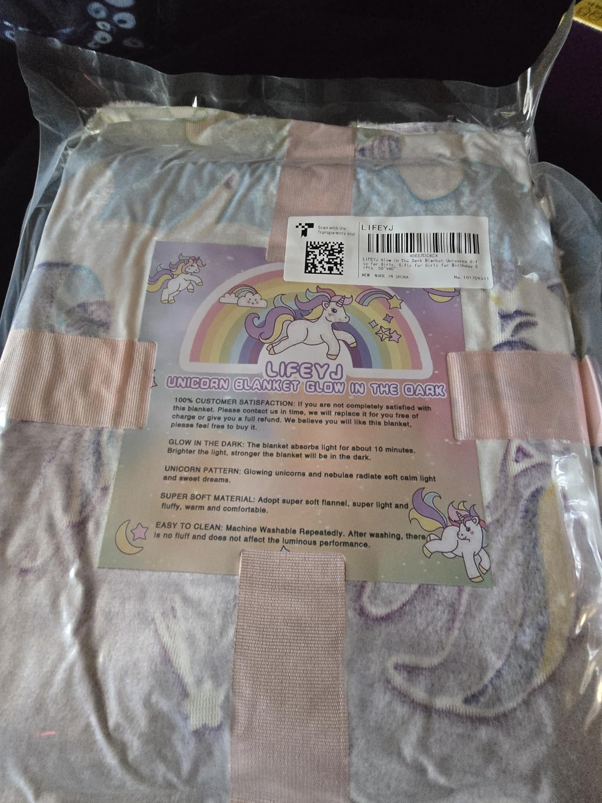 Glow in The Dark Blanket Unicorns Gifts for Girls,Soft Blanket 3 4 5 6 7 8 9 10 Year Old Girl Gifts,Toddler Girls Toys Age 6-8,Gifts for Grandkids Teens for Christmas Birthday Presents,50