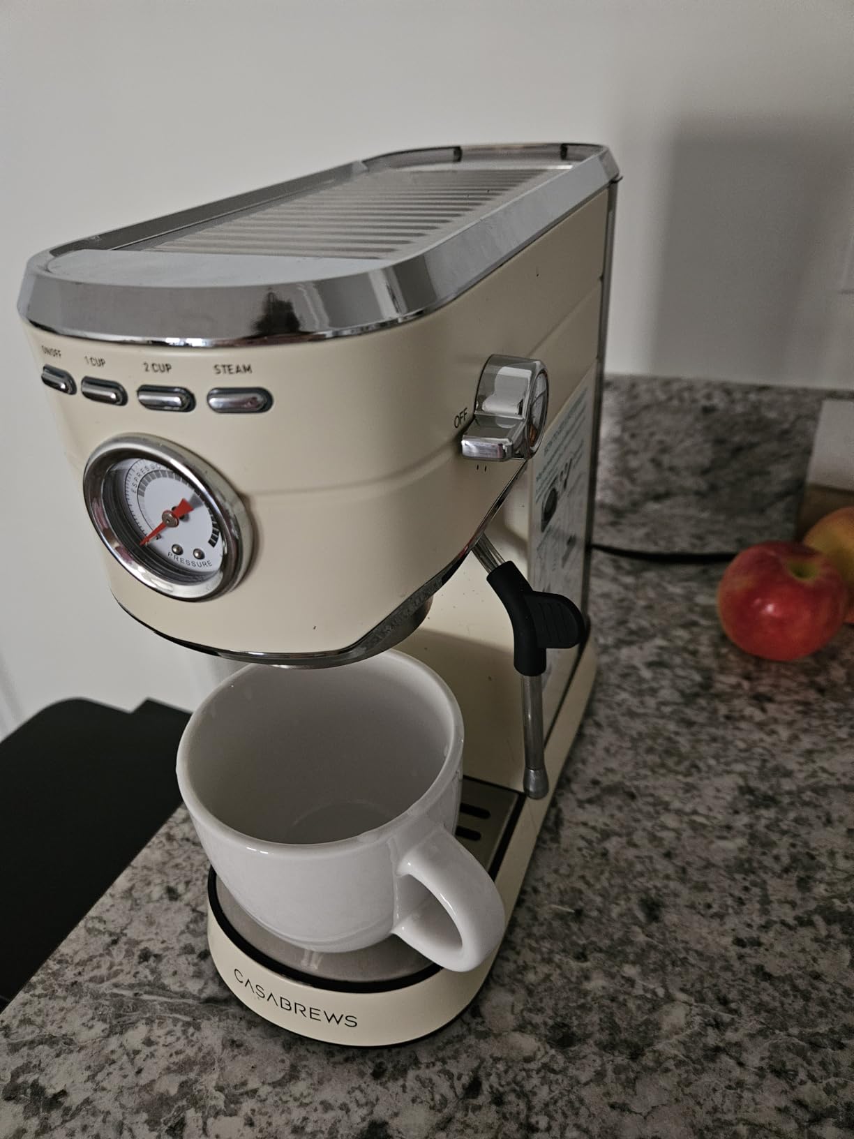 CASABREWS CM5418 Espresso Machine 20 Bar, Compact Espresso Maker with Steam Milk Frother, Stainless Steel Coffee Machine with 34oz Removable Water Tank for Cappuccino, Gift for Women or Men, Silver - Customer Photo 2