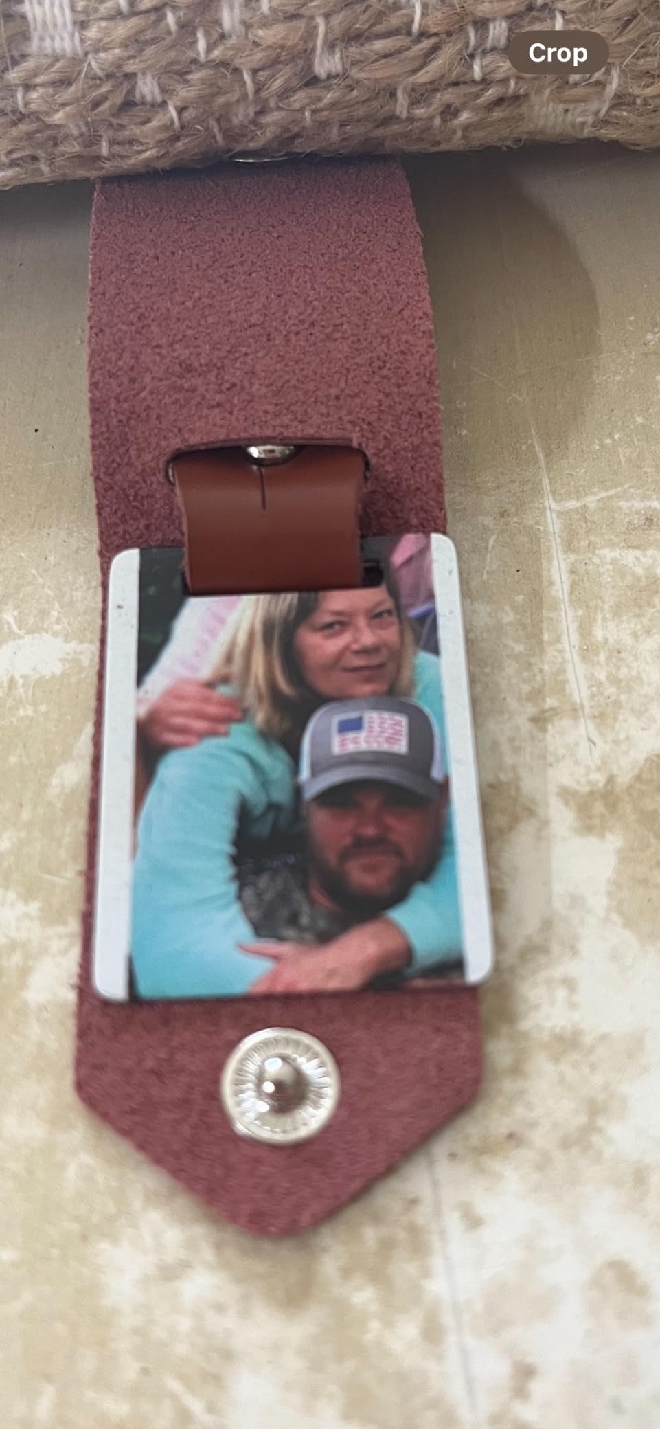 Personalized Leather Keychain Gifts for Men/Boyfriend/Dad/Husband Custom Picture/Date/Name/Calendar/Text Father's Day - Customer Photo 3