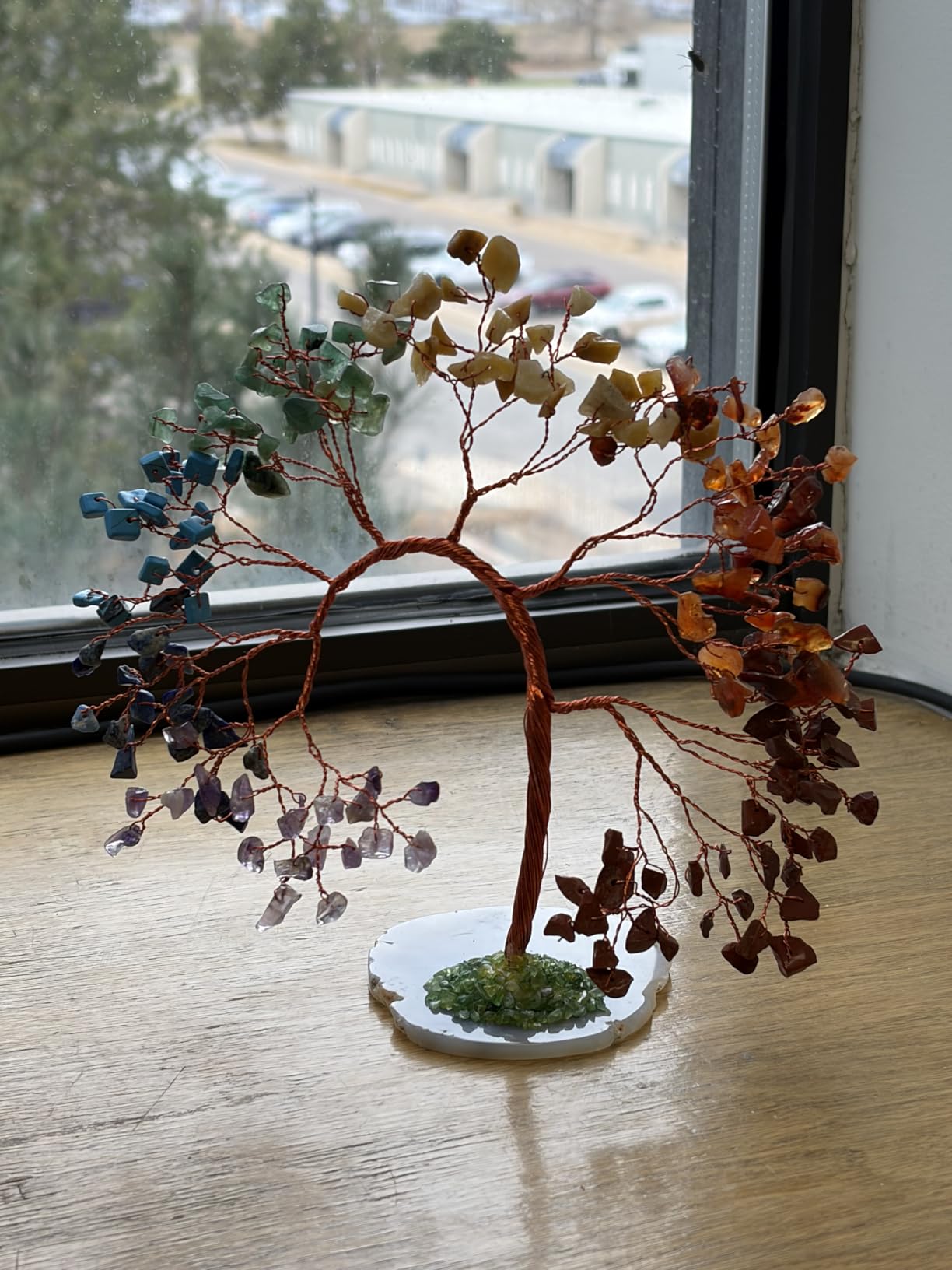 Crystal Tree of Life 7 Chakra Healing Crystals Trees for Home Decor, Office Desk Decor, Boho Decor, Handmade Bonsai Trees for Positive Energy, Money, Good Luck Birthday Gifts for Women, Mom - Customer Photo 1