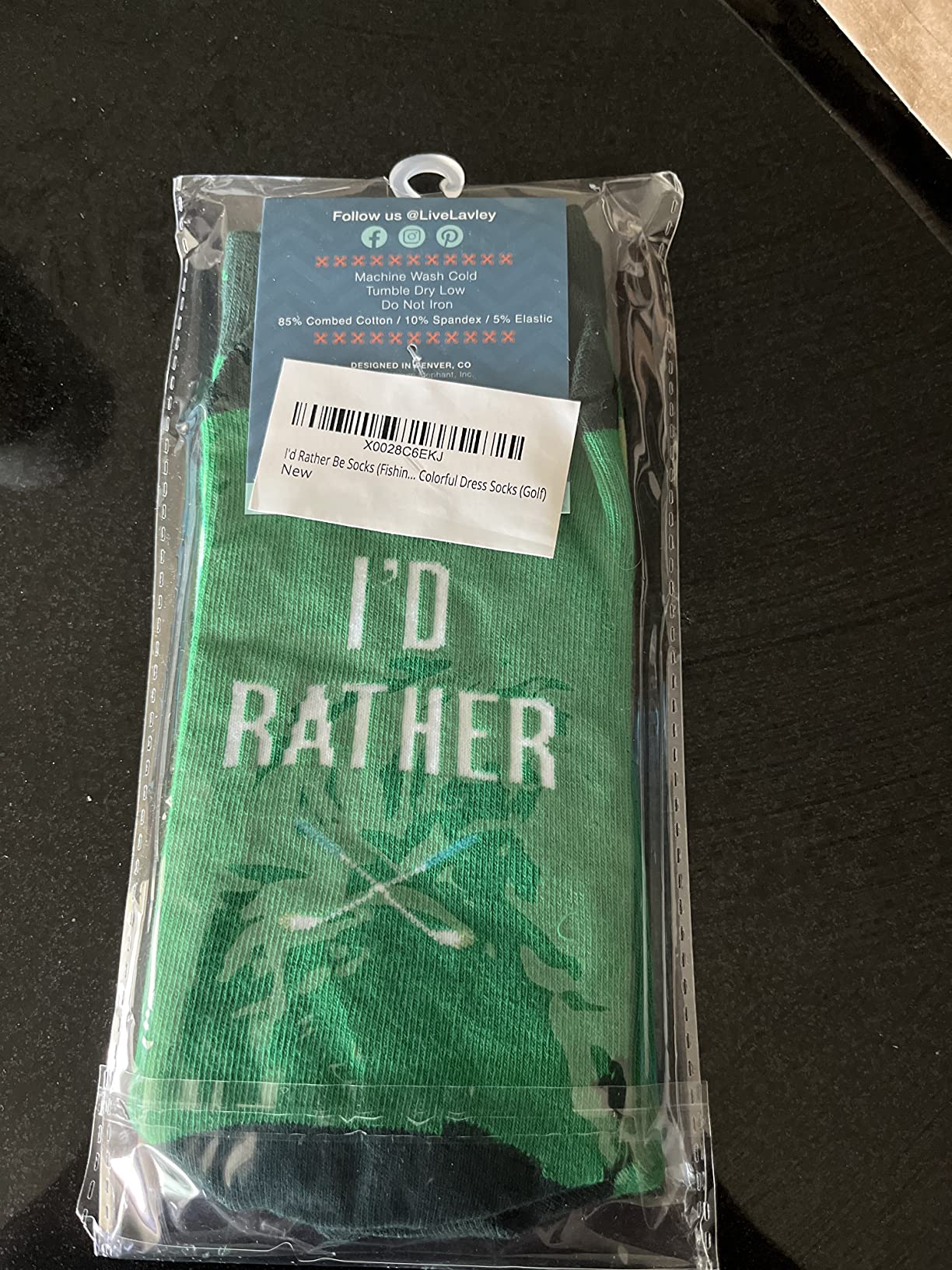 Lavley Funny Golf Socks - Fun gift for golfers - Unisex one size fits most - Great for birthdays or stocking stuffers Customer Review Lavley Funny Golf Socks - Fun gift for golfers - Unisex one size fits most - Great for birthdays or stocking stuffers - Customer Photo 1