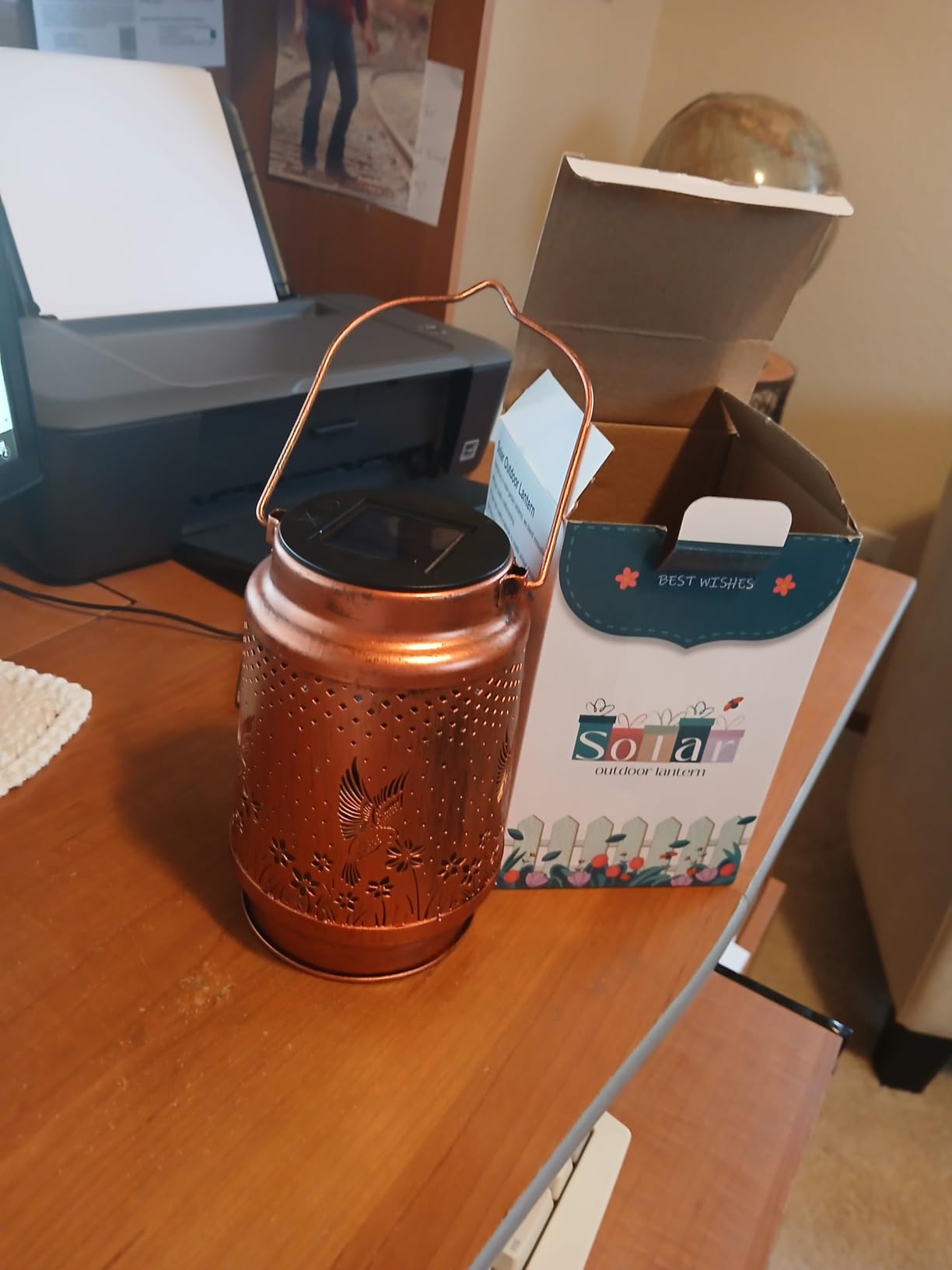 Christmas Gifts for Women, Hummingbird Birthday Gifts for Women Mom Grandma Solar Lanterns Outdoor Waterproof Garden Decor Hanging LED Decorative Light - Customer Photo 3