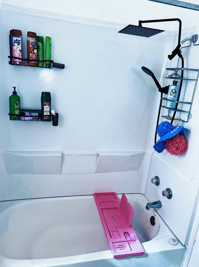 Premium Bathtub Tray Caddy, Expandable Bath Tray, Unique House Warming Gifts, New Home, Anniversary and Wedding Gifts for Couple, Bridal Shower Gift for Women - Customer Photo 1