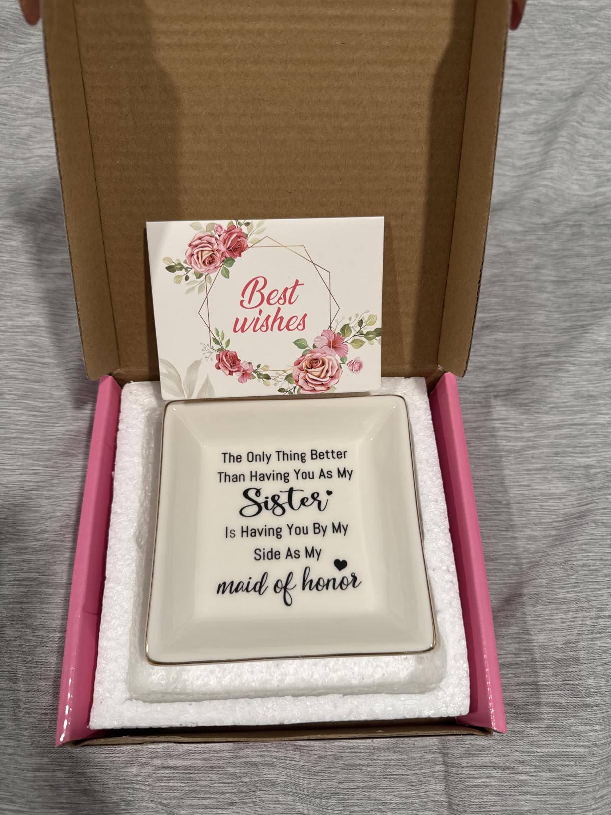 Friendship Gifts for Women Best Friend Jewelry Dish, Our Laughs are Limitless, Our Memories are Countless, Our Friendship is Endless Unique Gifts for Women, Female Friend Birthday Christmas - Customer Photo 2