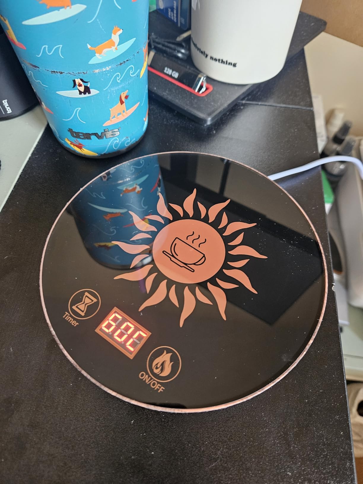 Coffee Mug Warmer for Desk with Auto Shut Off, Coffee Cup Warmer for Desk Office Home-Coffee Gifts - Customer Photo 2