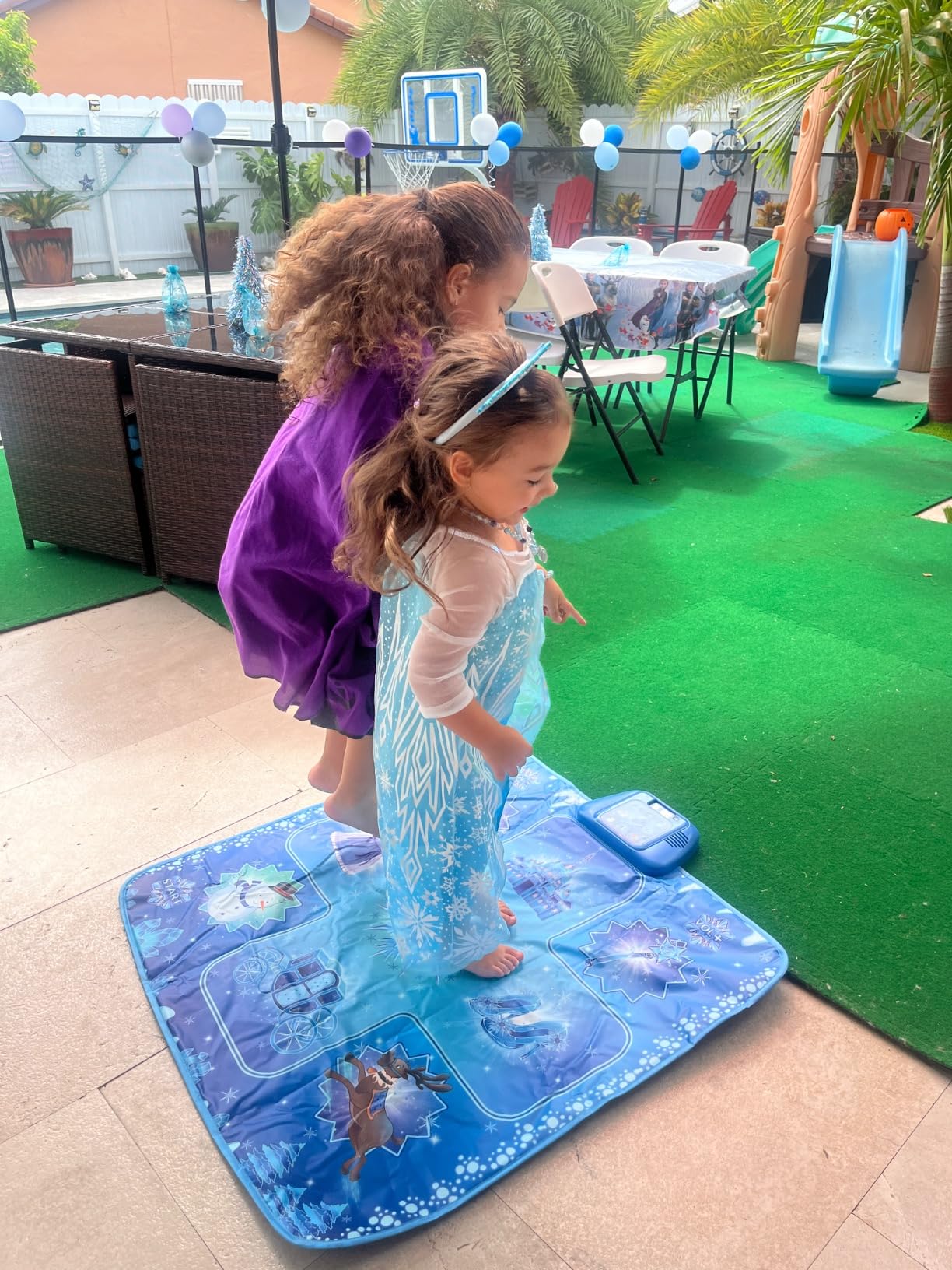 GirlsHome Dance Mat - Frozen Toys for Girls Electronic Dance Pad with 5 Game Modes, Built-in Music, Touch Sensitive Light Up LED Kids Musical Mat, Christmas & Birthday Gift for Girls 3-13 Customer Review GirlsHome Dance Mat - Frozen Toys for Girls Electronic Dance Pad with 5 Game Modes, Built-in Music, Touch Sensitive Light Up LED Kids Musical Mat, Christmas & Birthday Gift for Girls 3-13 - Customer Photo 1