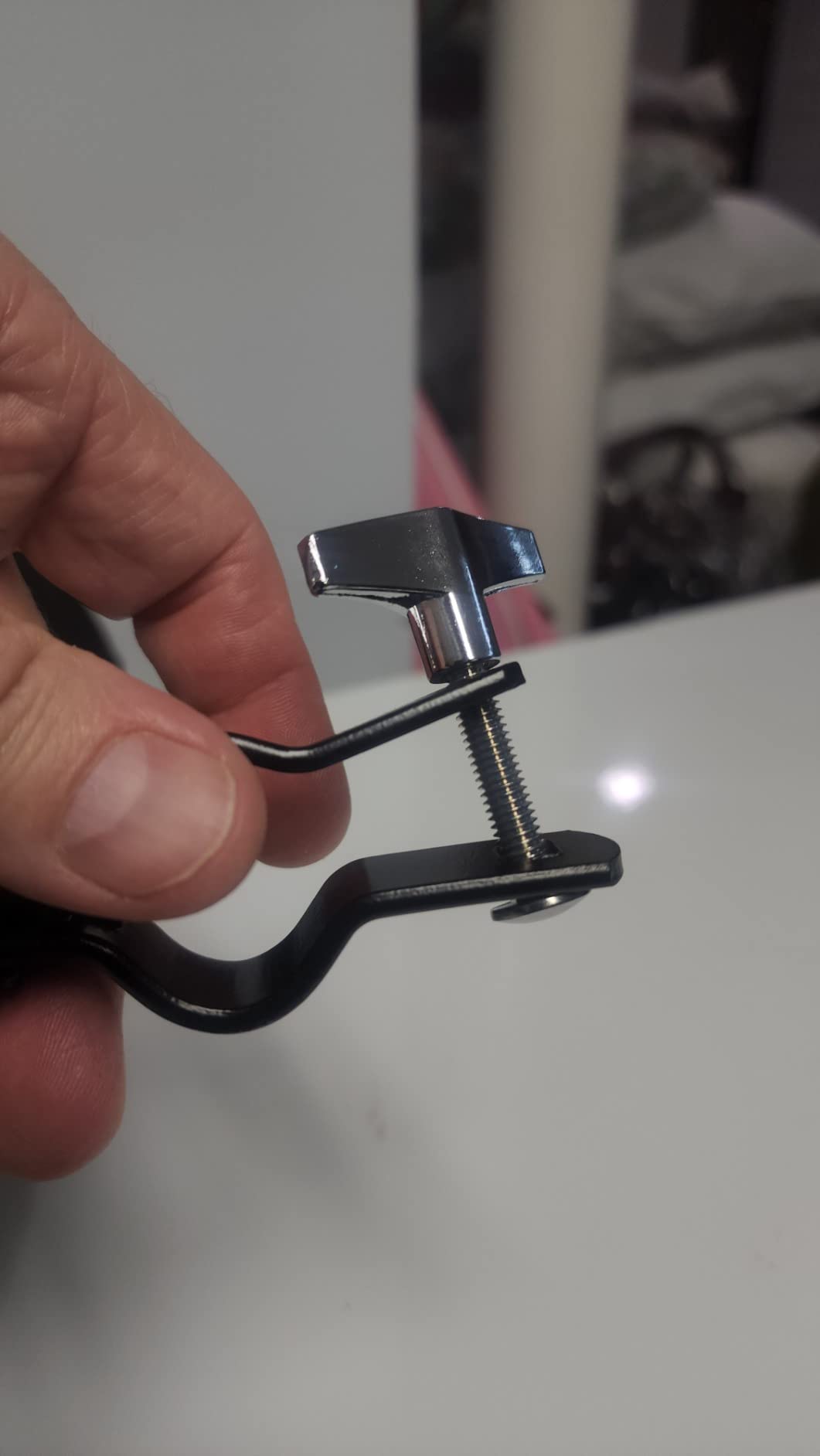 SONICAKE Drumstick Holder, Adjustable Nylon Drum Sticks Bag, Drumstick or Brushes Mallets Container Bag, Clamp-On Lockable Aluminium Alloy Drumstick Holder for Drum Set, Up to 5 Pairs of Sticks - Customer Photo 2