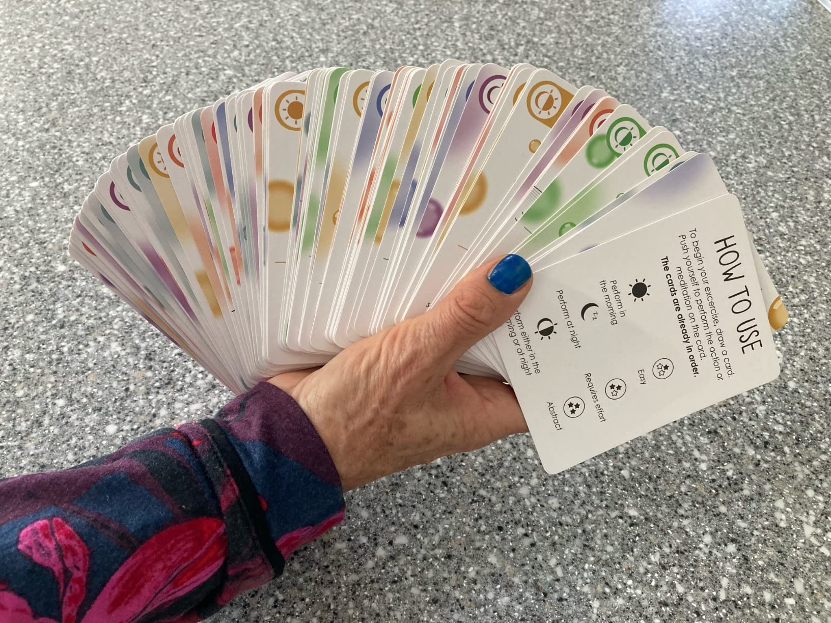 BEST 100 Daily Meditation Cards | Anxiety Relief Item for Relaxation | Self Care Kit for Stress Relief | Perfect Mindfulness Gift For Teens & Adults | Advance Beyond Positive Affirmations - Customer Photo 2