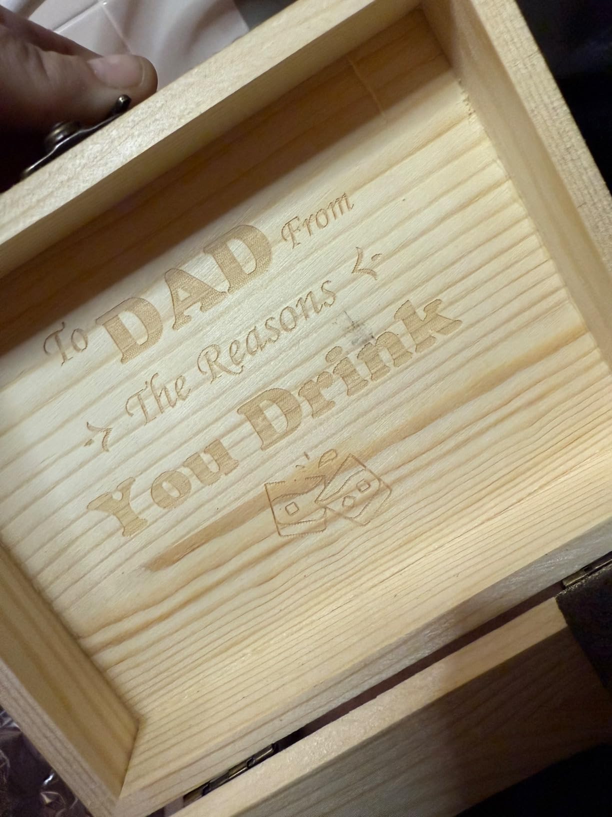 PONPUR Dad Gifts for Men Dad, The Dogfather Whiskey Glass for Dog Lovers, Fathers Day Gift for Him Husband Anniversary, Funny Birthday Gifts for from Wife, Daughter, Son - Customer Photo 1