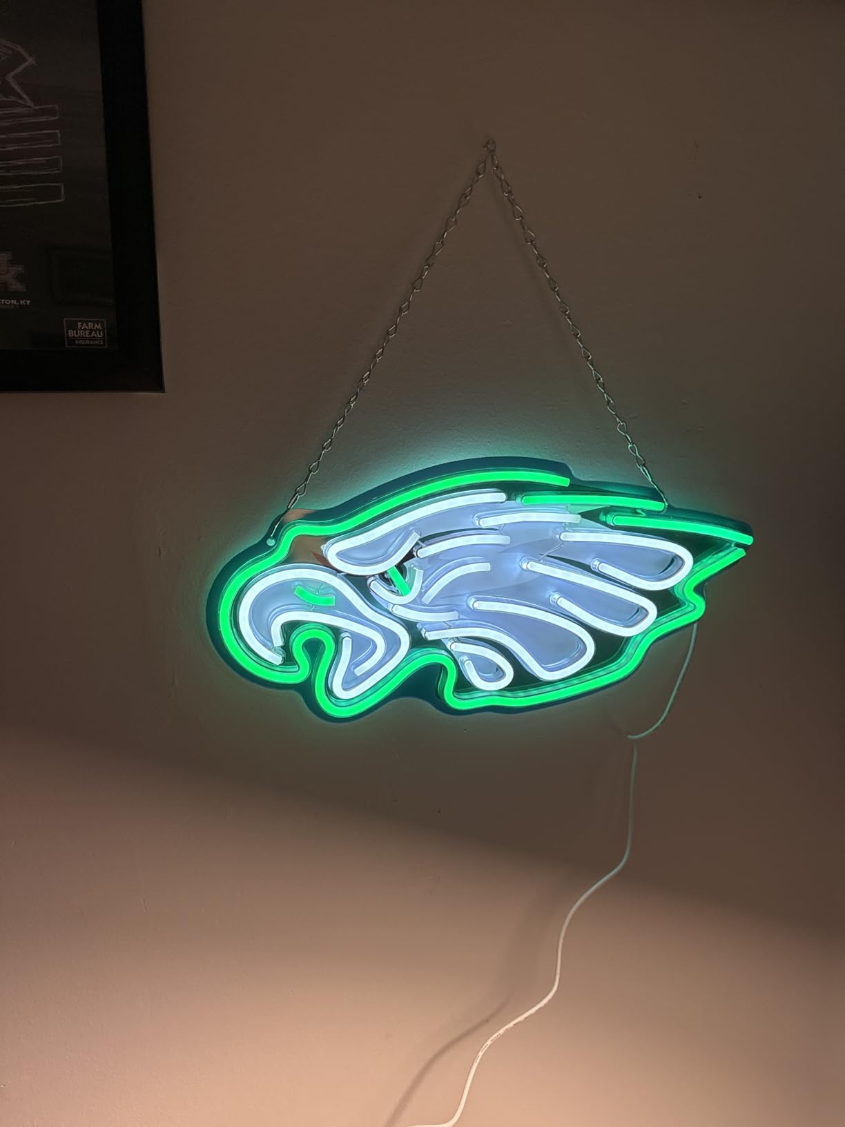 JFLLamp Crs LIGHT Neon Signs for Wall Decor Neon Lights for Bedroom Led Signs Suitable for Man Cave Bar Pub Restaurant Christmas Birthday Party Gift Led Art Wall Decorative Crs Light Bar Sign, 5V Usb Power, 17*11 Inch(Azure+red+white） - Customer Photo 1