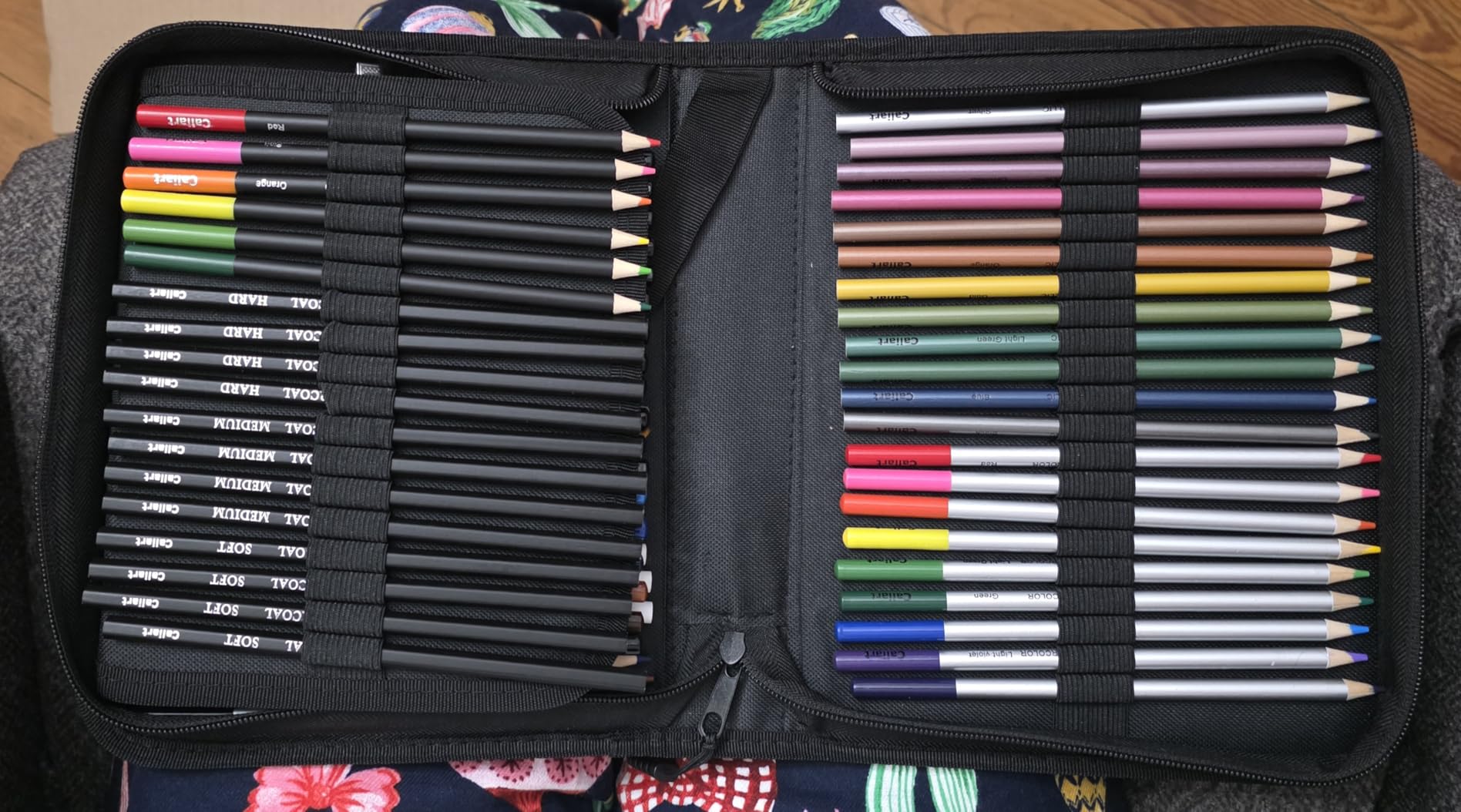 Caliart 176PCS Art Supplies Sketching Kit with 100 Sheets 3-Color Sketch Book, Graphite Colored Charcoal Watercolor & Metallic Pencils, Drawing Set Christmas Gifts for Adults Teens Girls Boys Kids - Customer Photo 1