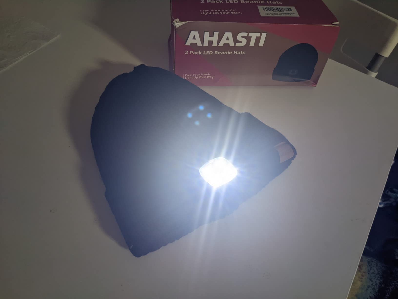 Beanie with Light for Men 2 Pack, Hat with Light Built in Rechargeable Winter Warm Knitted Headlamp Caps, Gift for Men Dads Husband Led Beanie Hats with Light(Black&Light Gray) Customer Review Beanie with Light for Men 2 Pack, Hat with Light Built in Rechargeable Winter Warm Knitted Headlamp Caps, Gift for Men Dads Husband Led Beanie Hats with Light(Black&Light Gray) - Customer Photo 4