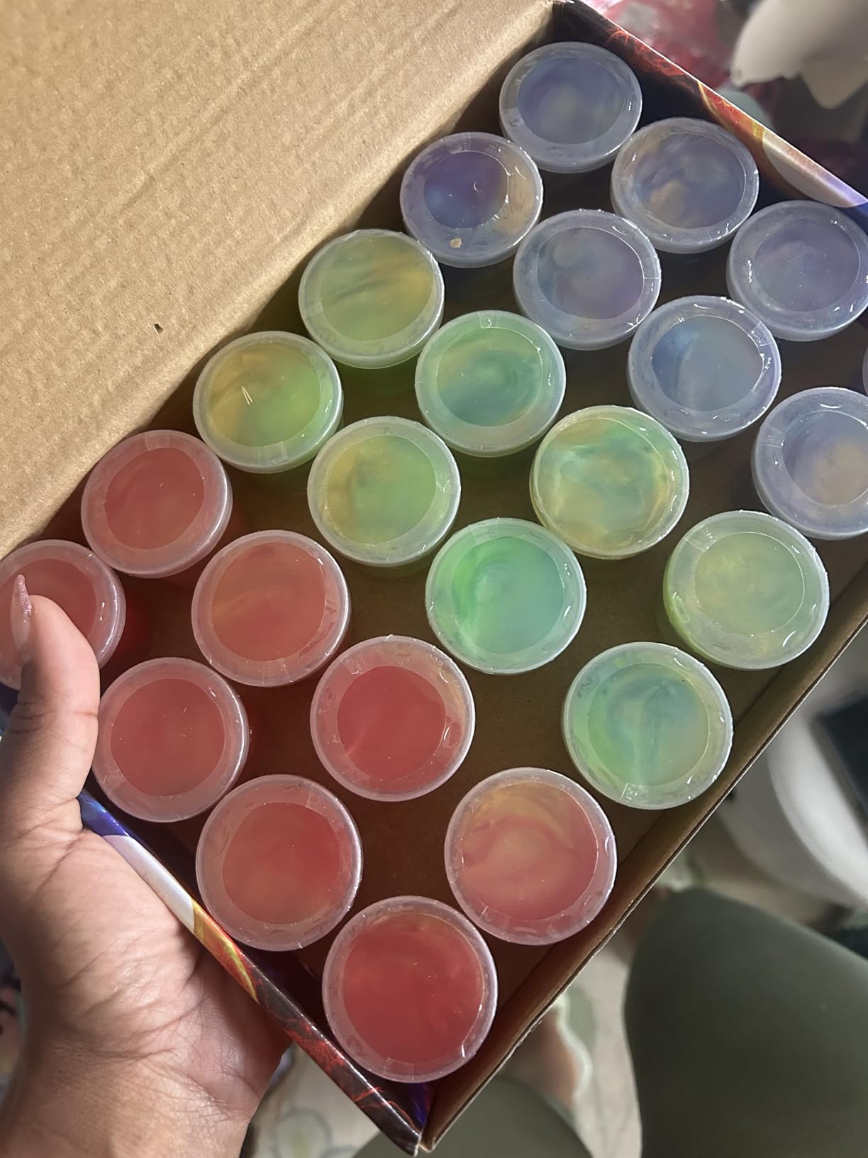 24 Pack Mini Slime, Galaxy Slime Party Favors, Stretchy Slime Kit for Classroom Prizes, Christmas Stocking Stuffers, Goodie Bag Stuffers,Easter Basket Stuffers for Kids Boys Girls 5-12 - Customer Photo 2