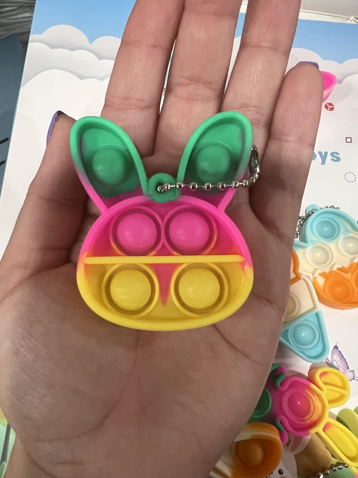 Pop Fidget Toys Bulk Its Party Favors for Kids 4-8 8-12 30 Pack Mini Pop Keychain It Christmas Stocking Stuffers for Kids Toy Fidgets for Classroom Prizes Student Gifts Birthday Goodie Bag Stuffers - Customer Photo 3