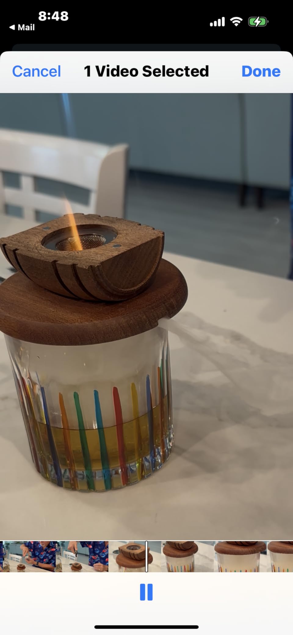 Whiskey Smoker Kit with Torch - 6 Flavors Wood Chips, 2 Glasses, 2 Ice Ball Molds - Cocktail Smoker Infuser Kit, Old Fashioned Drink Smoker Kit, Birthday Bourbon Whiskey Gifts for Men,Dad(NO Butane) - Customer Photo 3