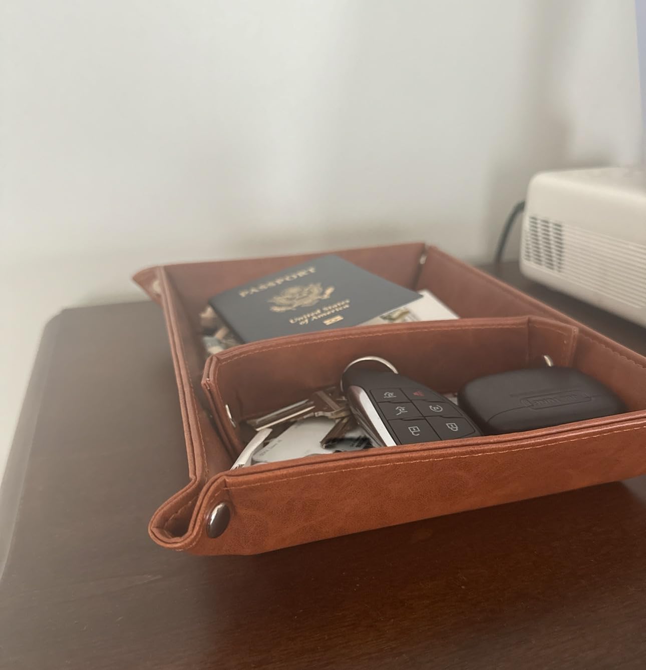 Best Husband Ever PU Leather Tray and Keychain, Men Anniversary Birthday Gifts Ideas for Husband Him Boyfriend Who Has Everything from Wife, Christmas Xmas Gifts Stocking Stuffers for Men Him - Customer Photo 4