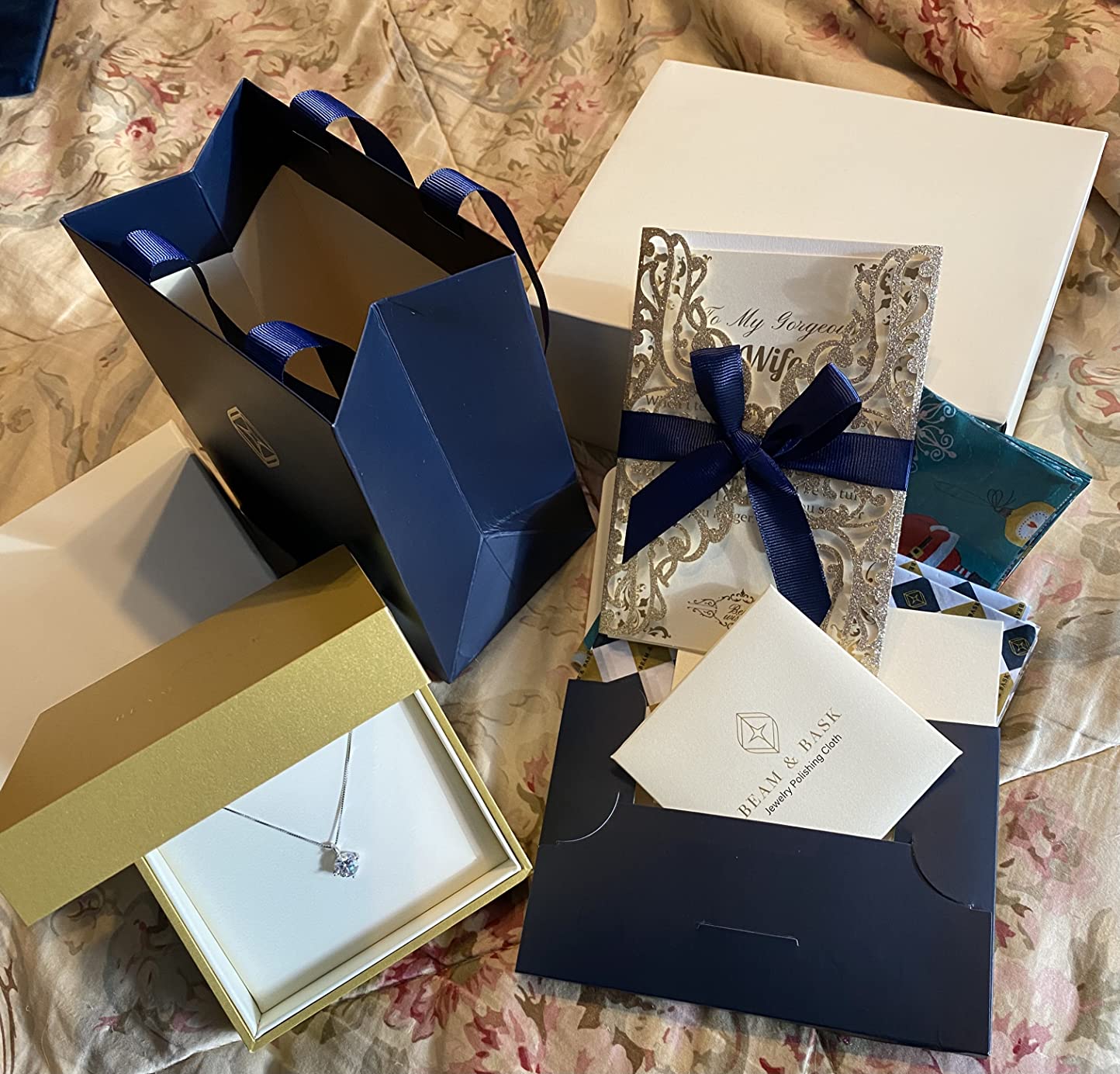 Beam & Bask Pendant Necklace for Wife or Girlfriend, Anniversary Birthday Wedding Moissanite Jewelry for Soulmate Her Women, S925 Sterling Silver - Customer Photo 1