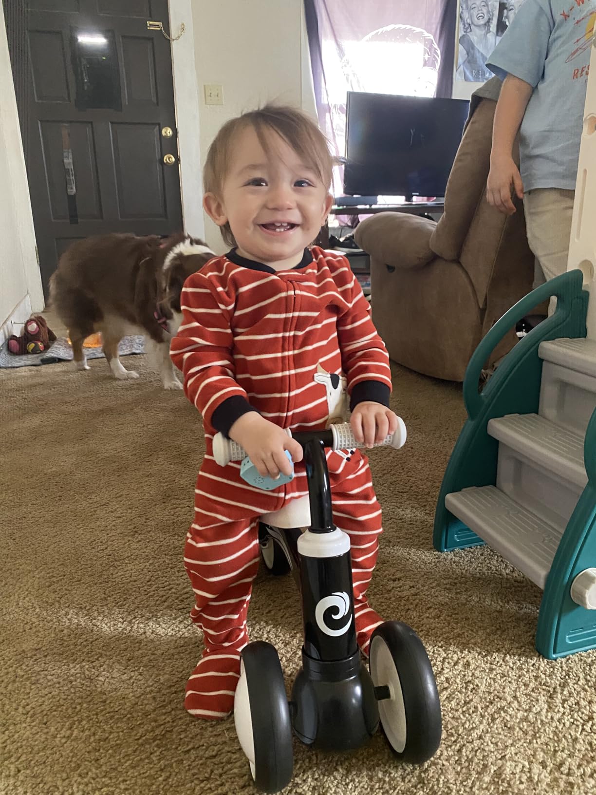 Colorful Lighting Baby Balance Bike Toys for 1 Year Old Girl Gifts, 10-36 Month Toddler Balance Bike, No Pedal 4 Silence Wheels & Soft Seat Pre-School First Riding on Toys, 1st Birthday Gifts. - Customer Photo 2