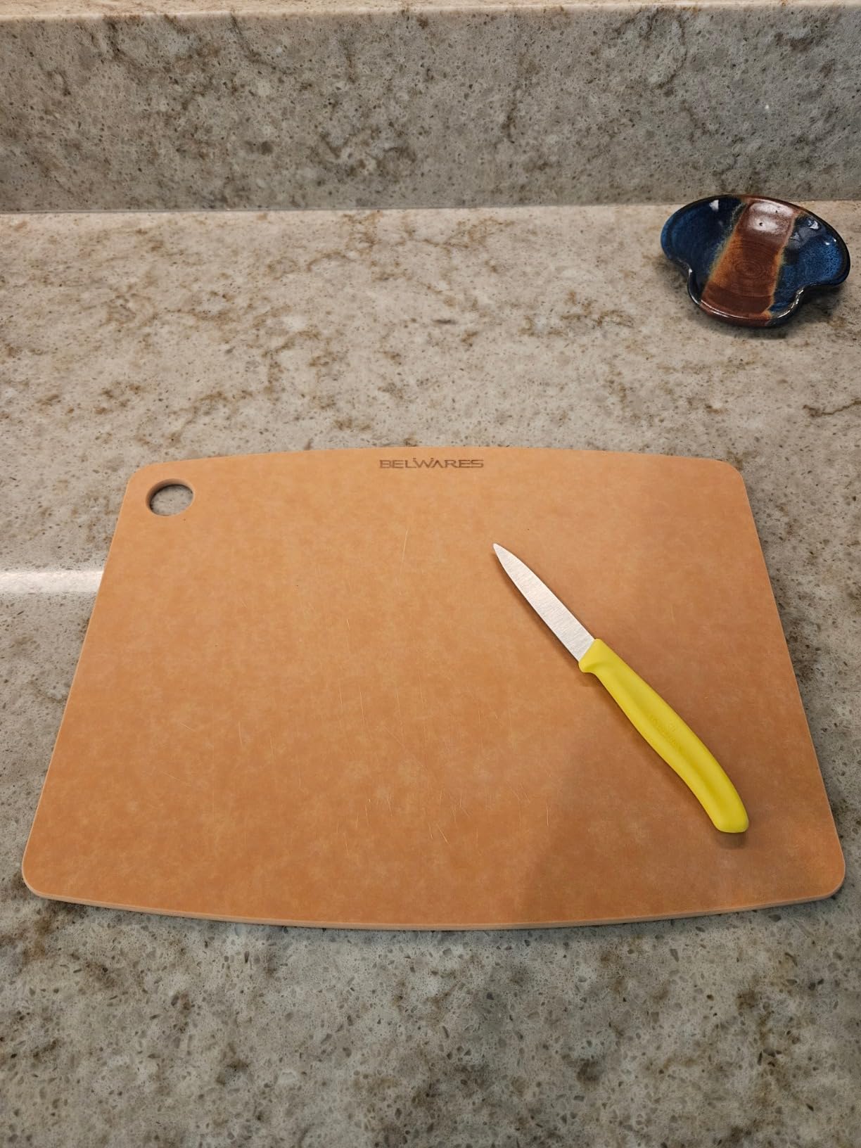 Dishwasher Safe Cutting Board for Kitchen - Large Composite Wood Cutting Board - Thin, BPA Free & Eco-Friendly Chopping Board, Fits Any Countertop, Great Kitchen Gift (14.5 x 11.25 Inch, Natural) - Customer Photo 1