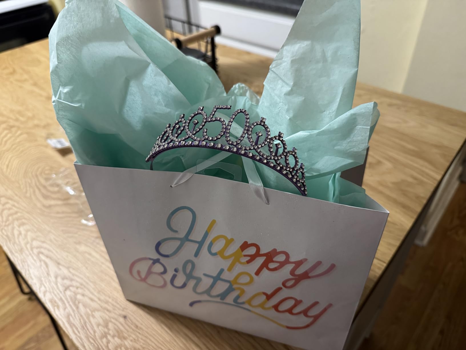 CIEHER 80th Birthday Crown + Sash + Pearl Pin Set, Elegant Gift for Women's 80th Birthday Party Decorations Customer Review CIEHER 80th Birthday Crown + Sash + Pearl Pin Set, Elegant Gift for Women's 80th Birthday Party Decorations - Customer Photo 5