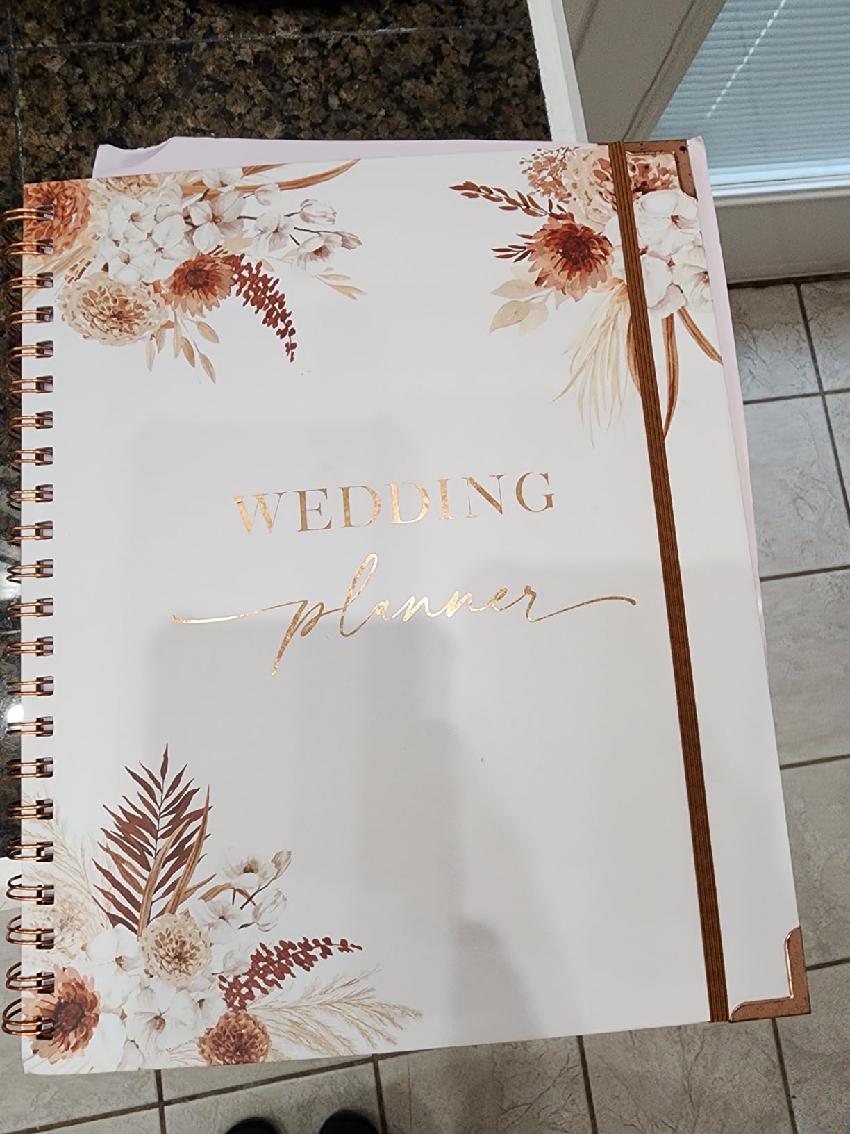Beautiful Boho Wedding Planner Book and Organizer - Enhance Excitement and Makes Your Countdown Planning Easy - Unique Engagement Gift for Newly Engaged Couples, Future Brides and Grooms,9 X 11 inches - Customer Photo 1