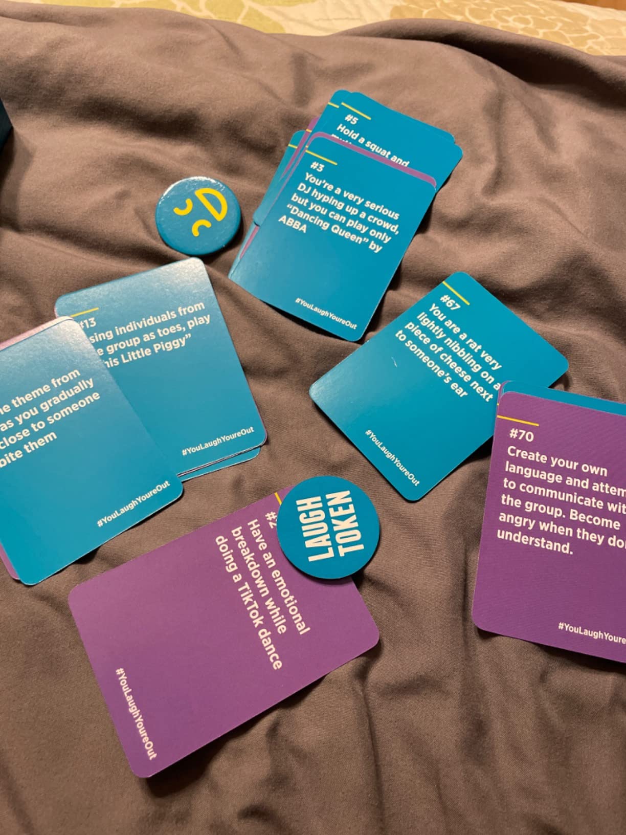 DSS Games You Laugh You're Out [Try Not to Laugh Family Card Game for Adults & Teens | White Elephant Gift for Adults | 125 Prompt Fun Cards for Family Game Nights, & Holiday Parties Ages 14+] - Customer Photo 2