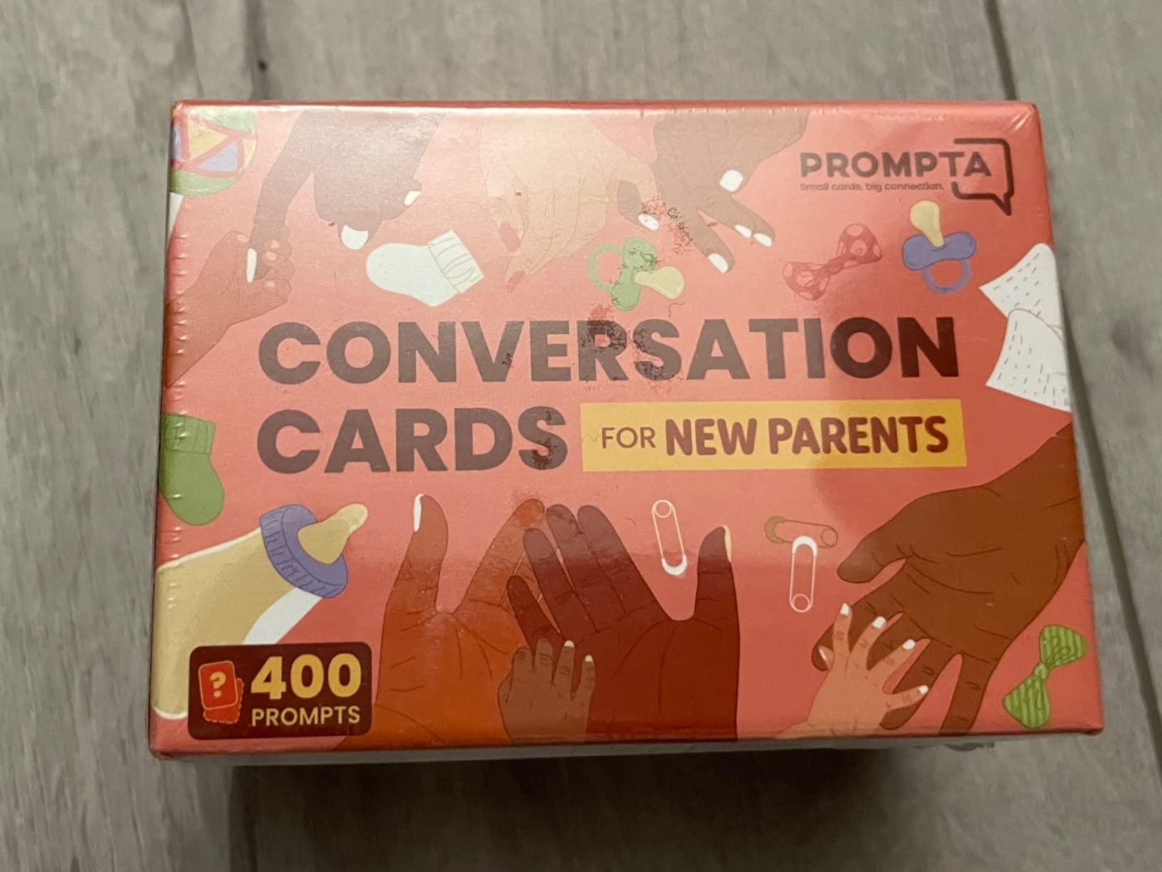 400 Conversation Cards for New Parents – Fun Questions to Connect and Talk About Parenting Essentials – Gift for First-Time Mom & Dad – 2.5