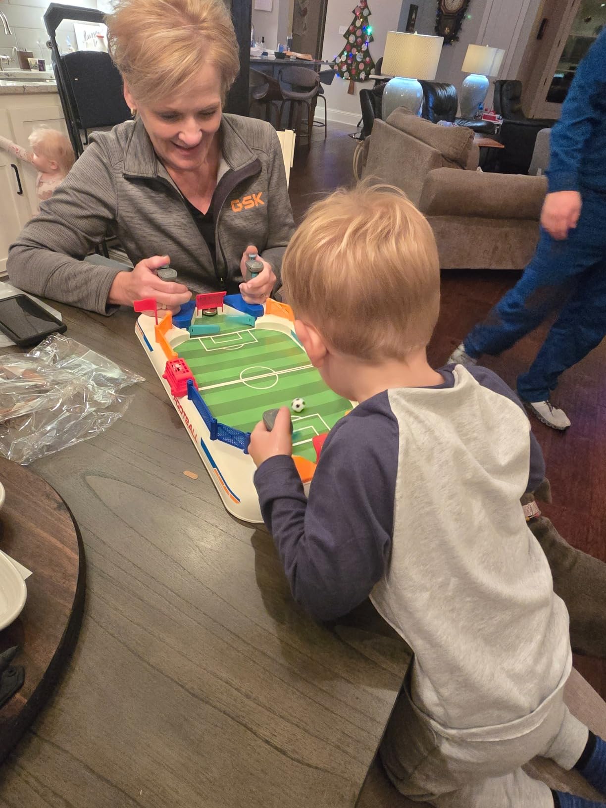 COUOMOXA Soccer Board Game for Kids: Mini Foosball Table Game - Interaction Soccer Toys for 3 4 5 6 7 8-12 Year Old Indoor Family Playroom Party - Perfect Birthday Sports Gift for Boys Girls - Customer Photo 1