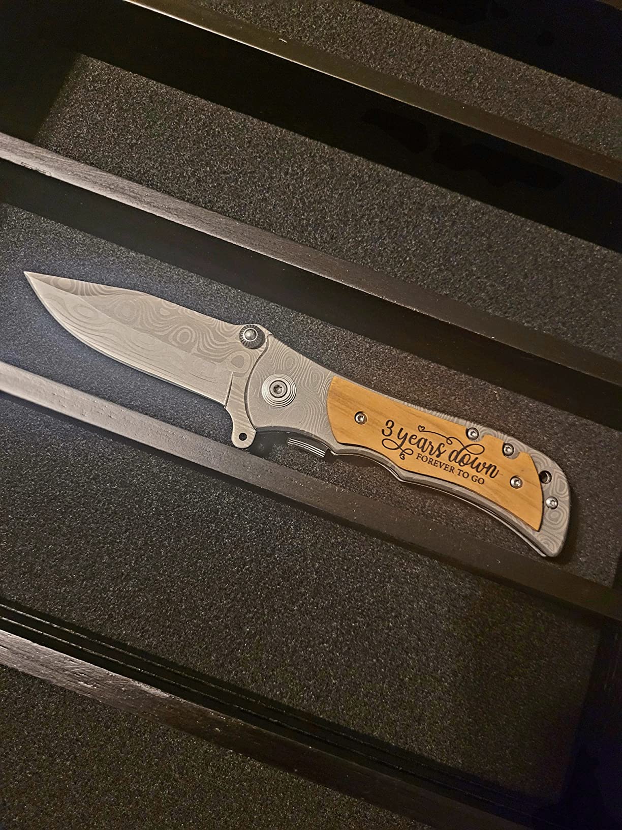 3rd Gifts Wedding Anniversary for Men, Third Leather Anniversary Keepsake for Him, 3 Year Marriage Anniversary Present for Husband - Customer Photo 1